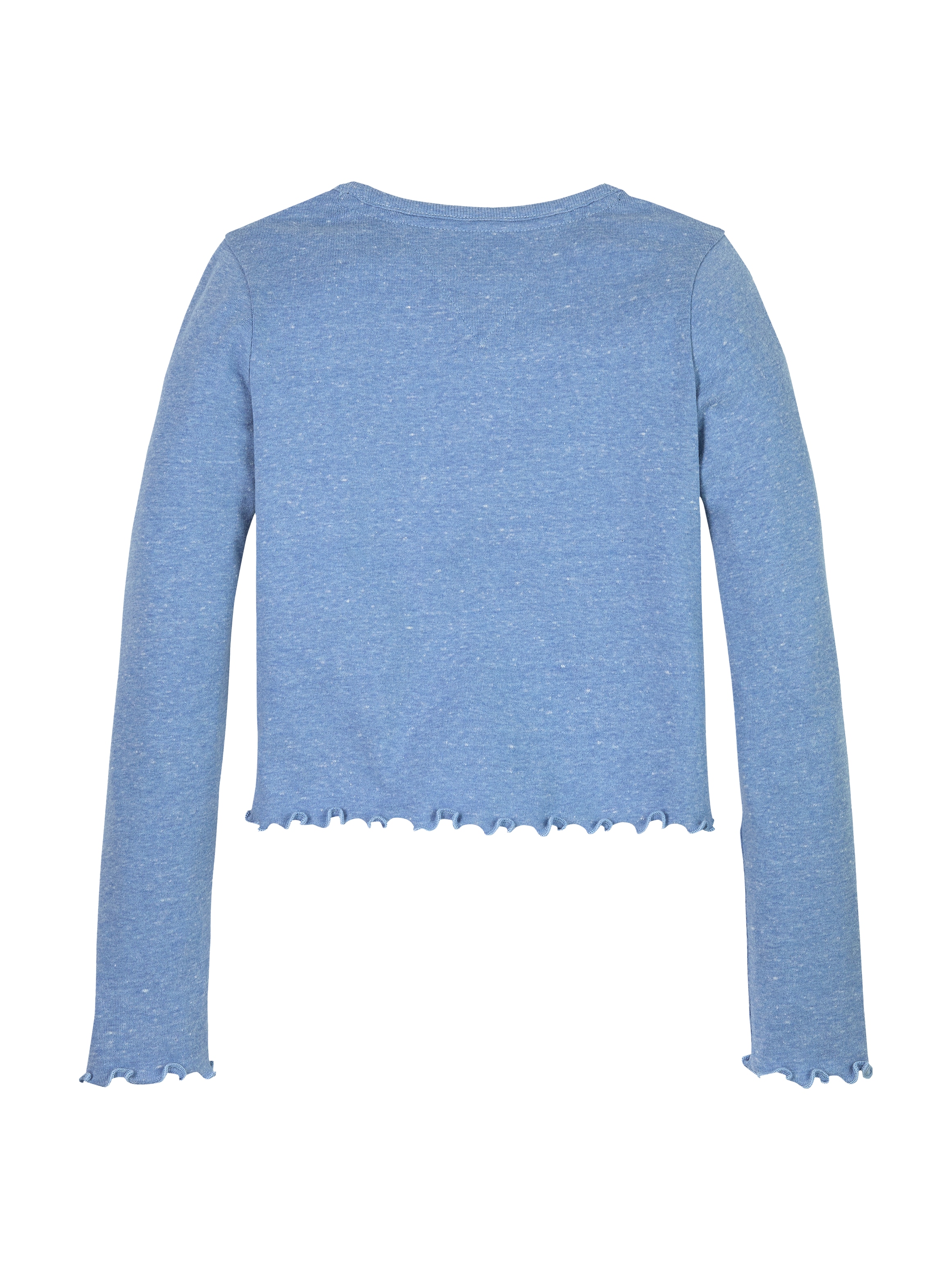 Tommy Hilfiger Langarmshirt »SLUB KNIT TOP LS«, mit gewelltem Saum