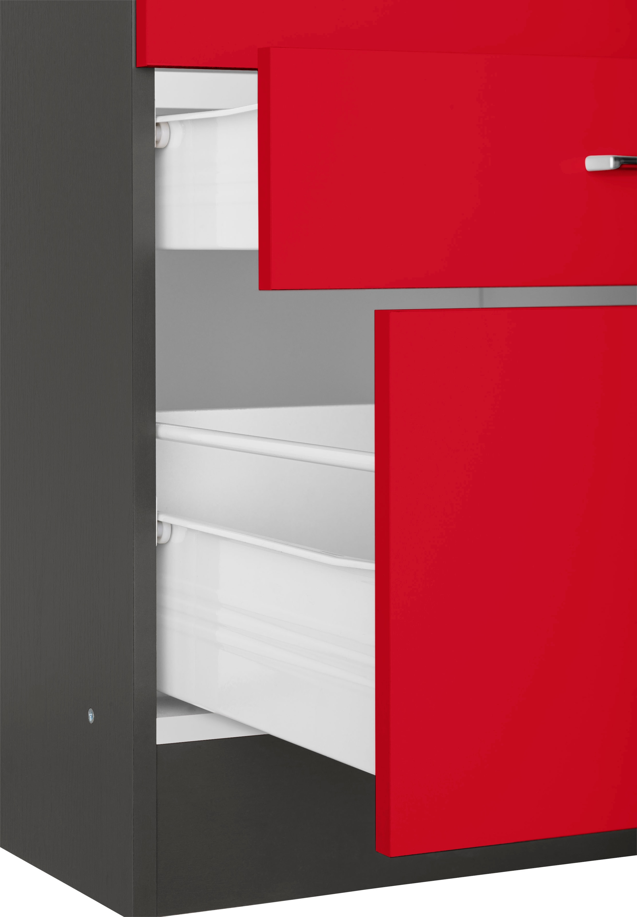 KOCHSTATION Küchenzeile »KS-Paris – Küchen mit einzigartigen Fotomotiven auf den Fronten« Breite 290 cm, wahlweise mit E-Geräten und Induktion