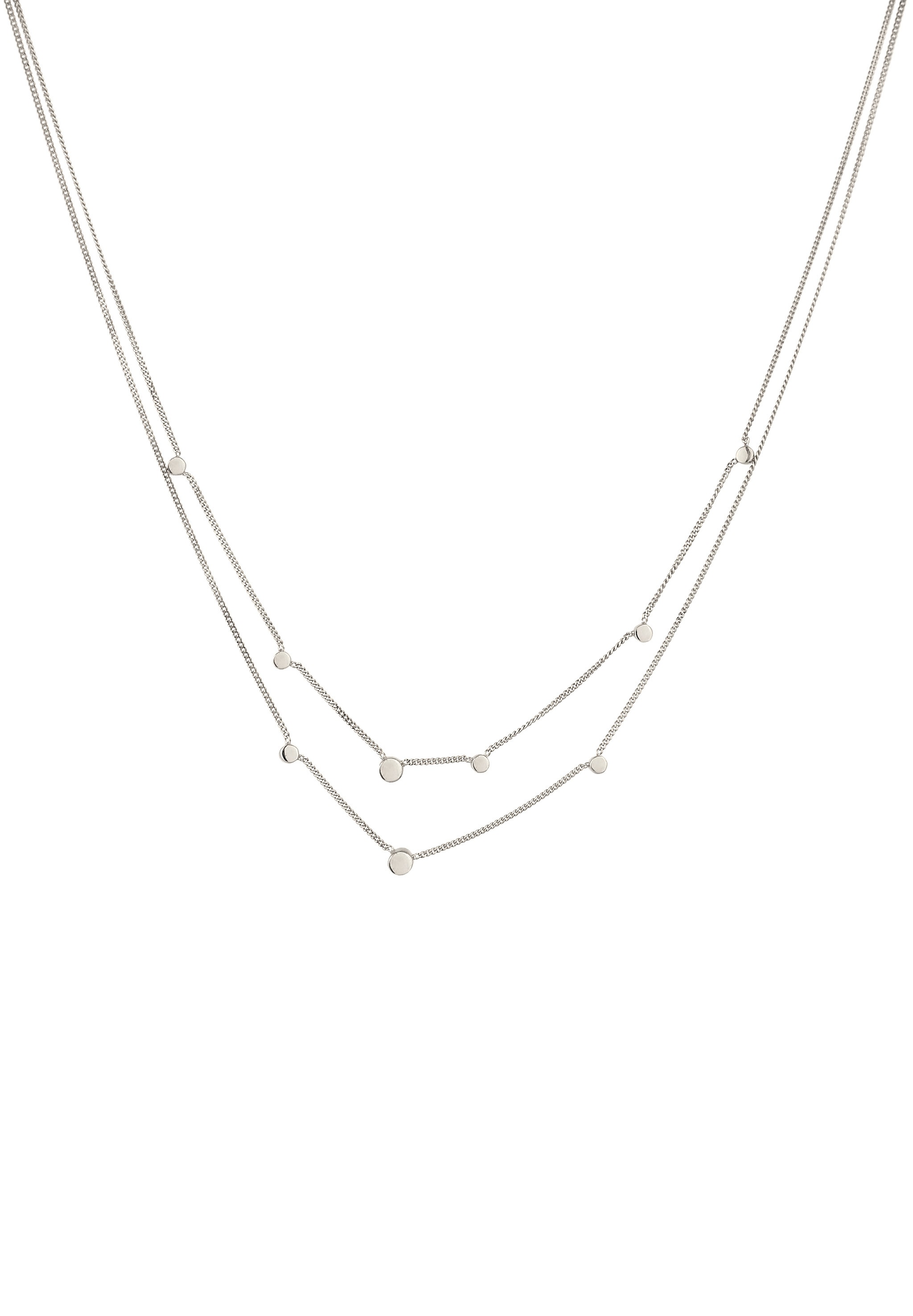 Elli Silberkette »Halskette Layer mit Kristallen von Swarovski® Weiß 925 Sterling Silber«