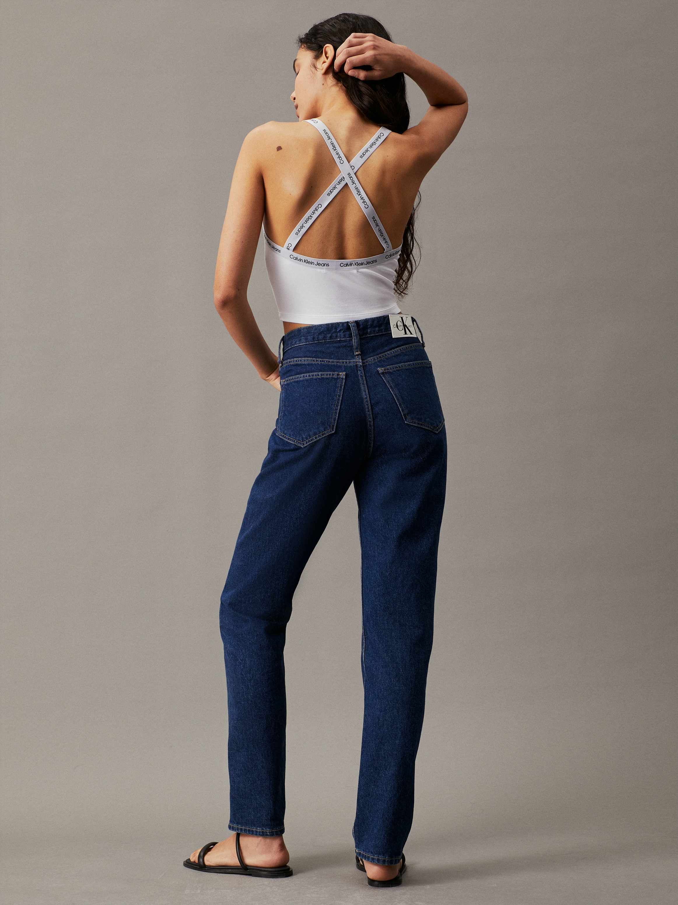 Calvin Klein Jeans Spaghettitop »LOGO ELASTIC STRAPPY TOP«, mit Logoschriftzug