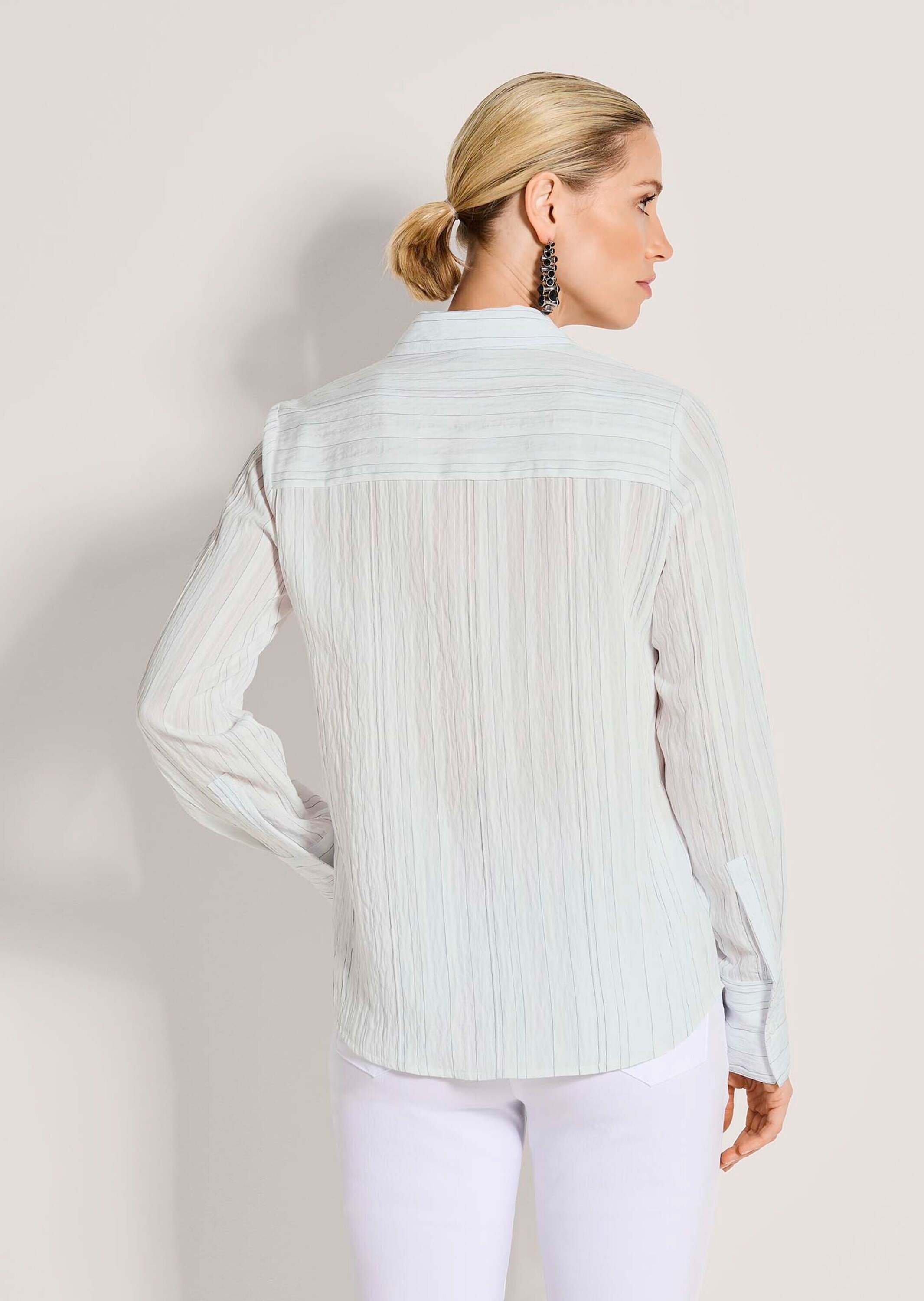 MADELEINE Hemdbluse »Hemdbluse Viskosebluse mit Streifenmuster« Hemdbluse mut Rückepasse