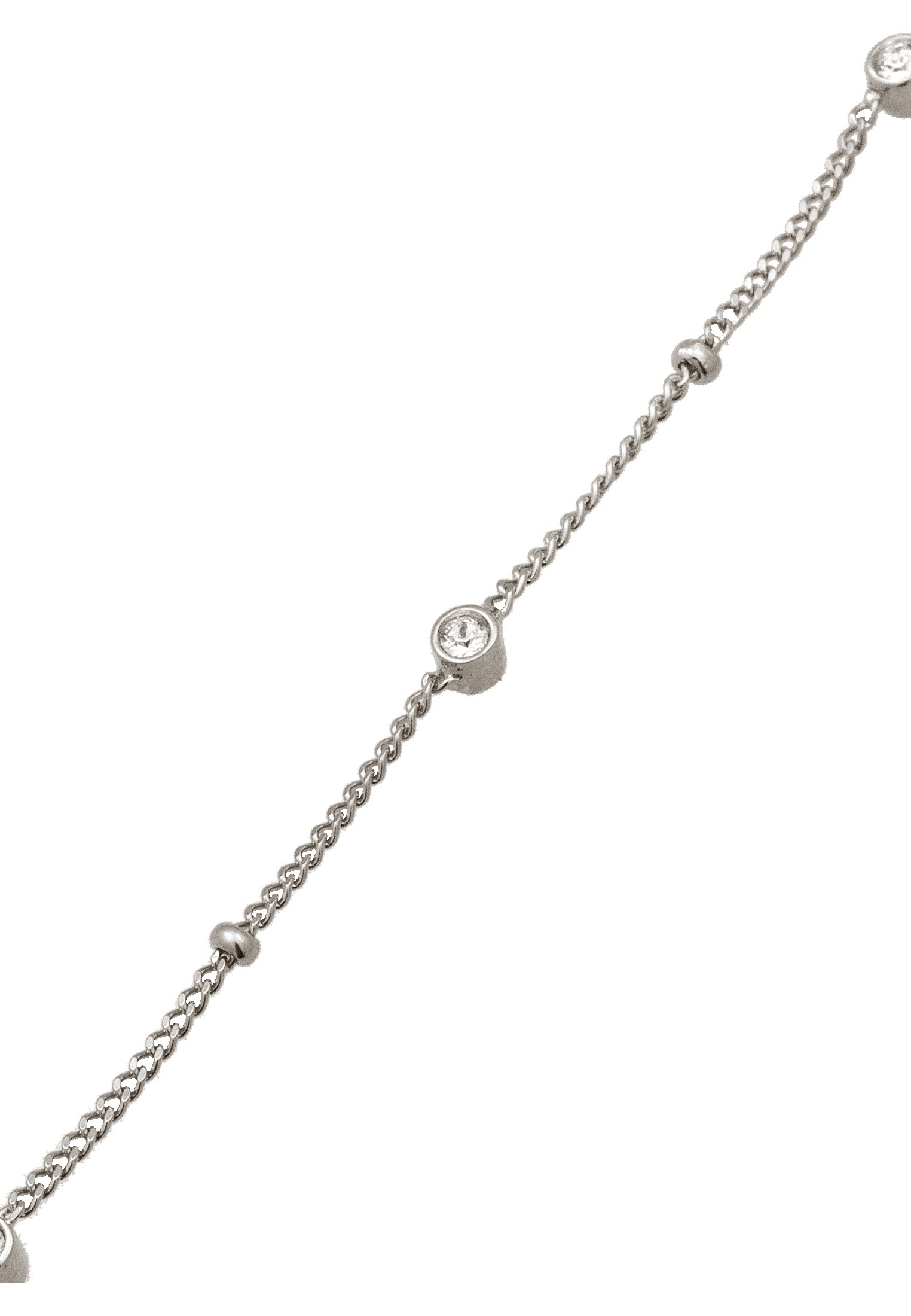 Elli Fußkette »Fußschmuck Fußkettchen Glas Kristalle Weiß 925 Sterling Silber«