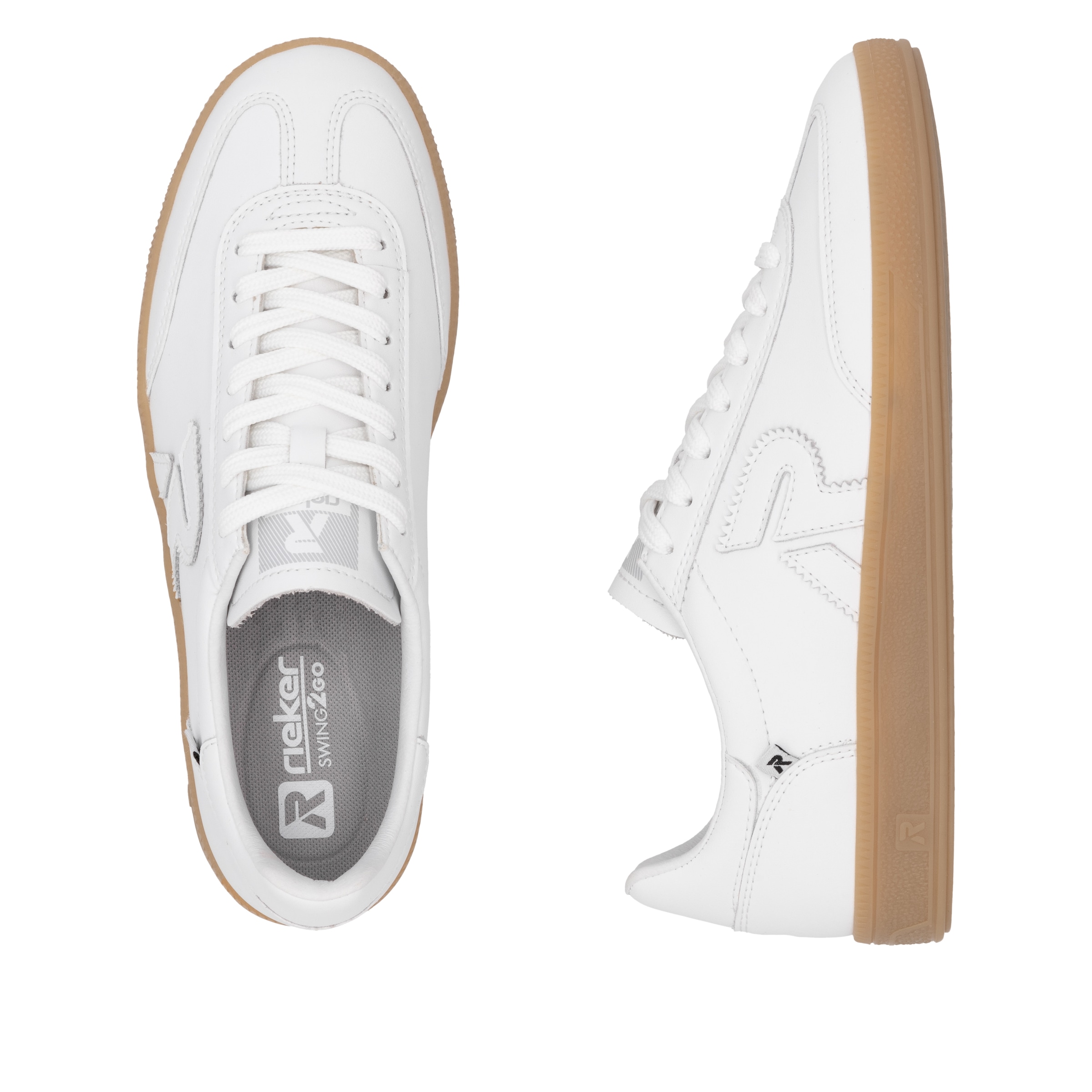 RIEKER Sport Sneaker »San Diego Swing2GO«, Retro-Sneaker, Freizeitschuh, Halbschuh mit herausnehmbarem Fußbett