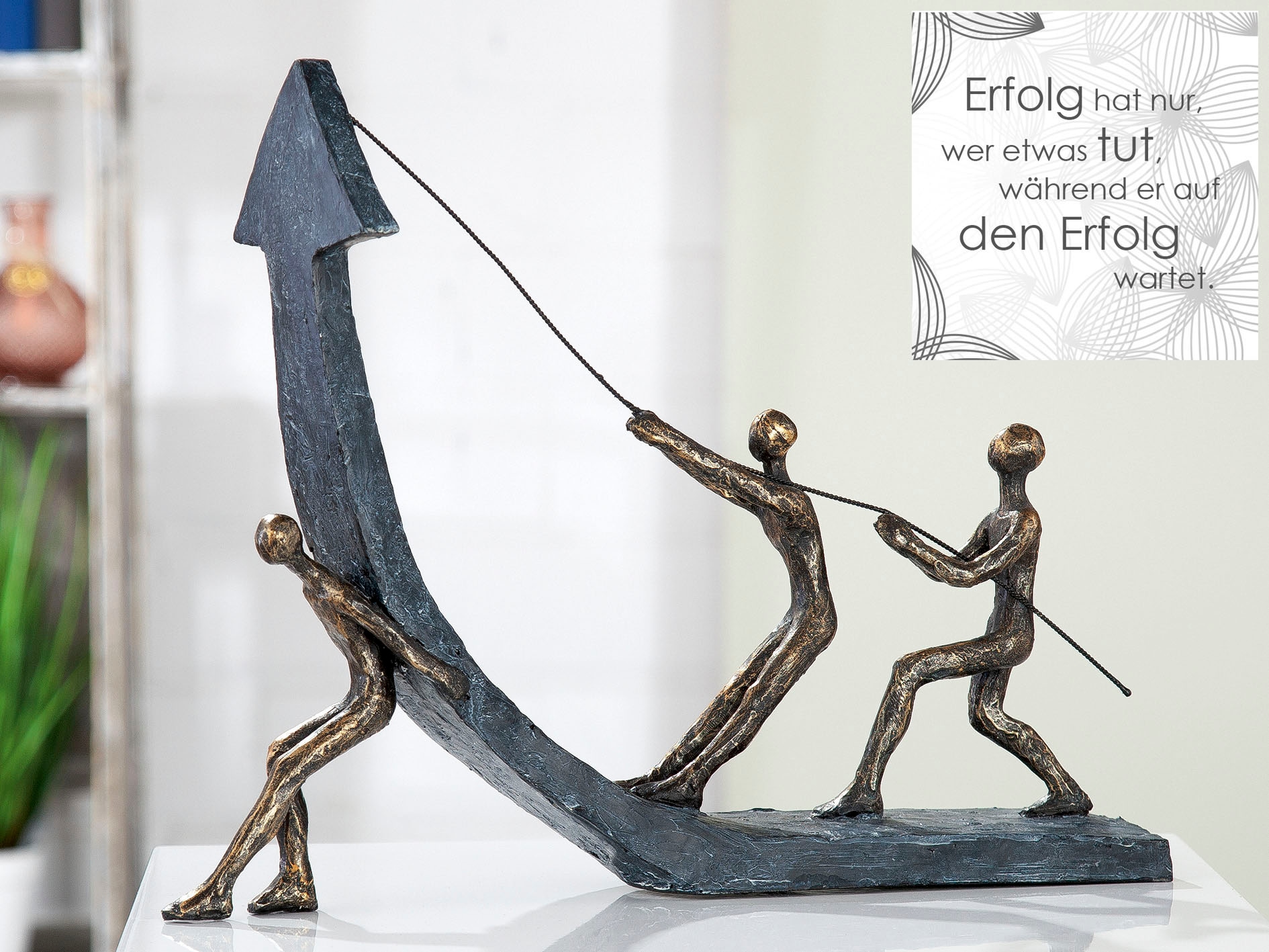 St.), Shop Dekofigur bronzefarben/grau«, im by Success, (1 cm, 29 Casablanca Online kaufen Höhe Gilde »Skulptur Wohnzimmer Dekoobjekt, OTTO
