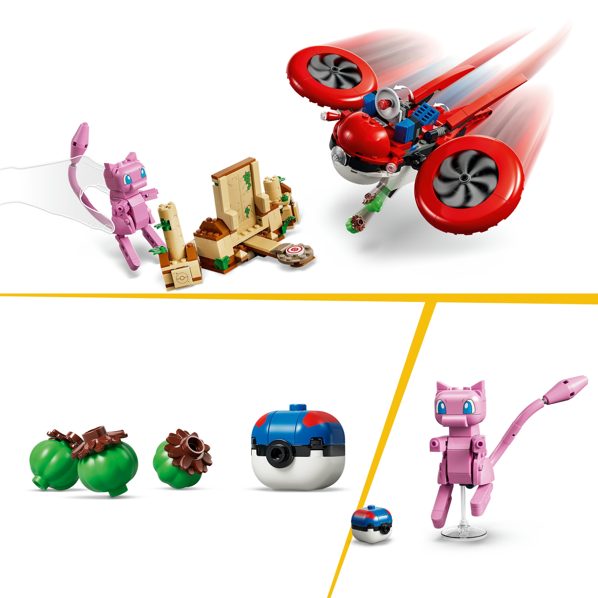 LEGO® Konstruktionsspielsteine »SMART Play™  Drohnensuche nach einem Mysteriösen Mew (72161)« LEGO Pokémon; Mit SMART Brick kombatibel (nicht enthalten)