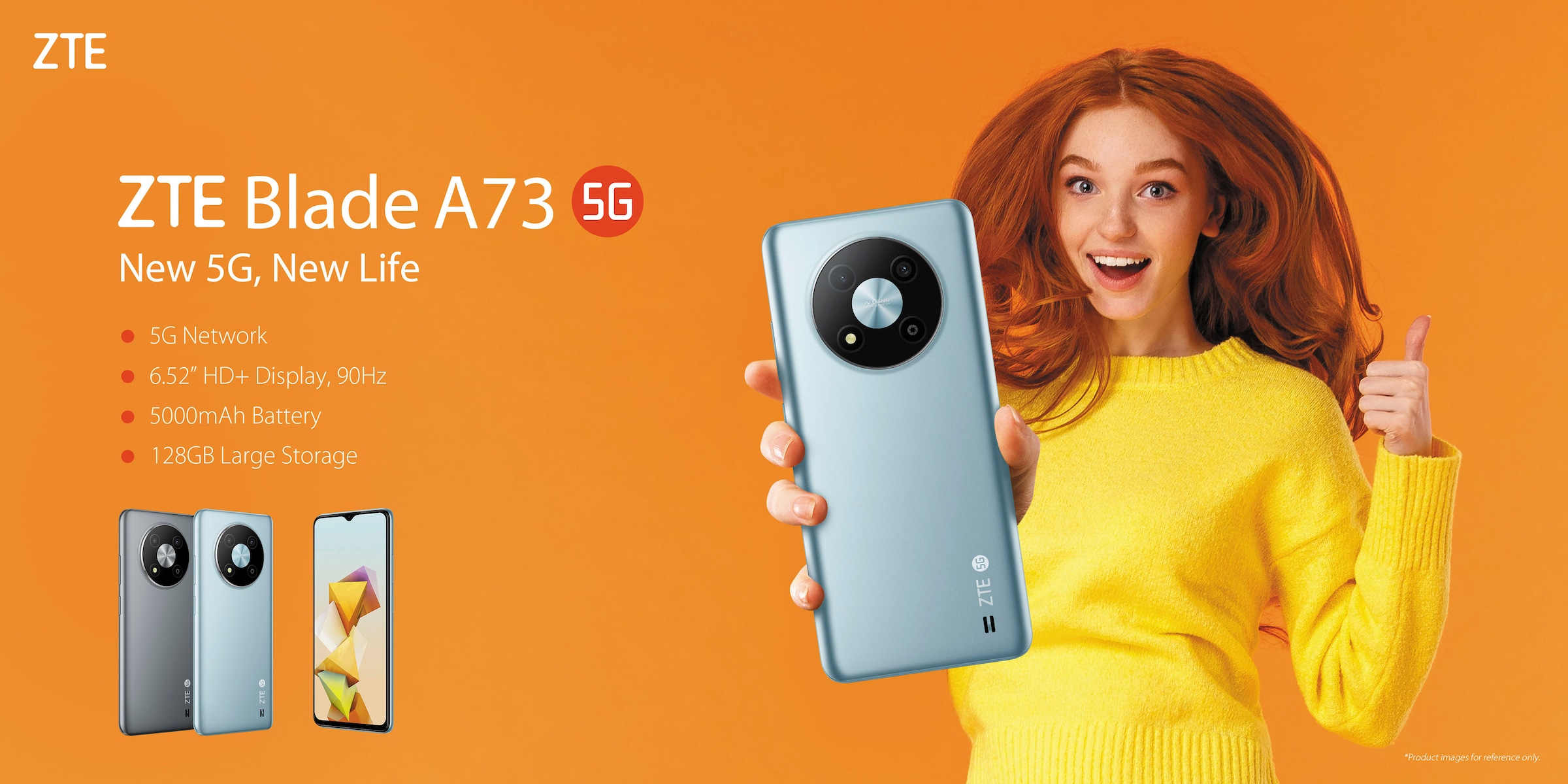A73 grau, cm/6,52 OTTO Zoll, Online Speicherplatz, ZTE Shop »Blade Kamera 5G«, jetzt im 16,56 Smartphone MP 50 GB 128