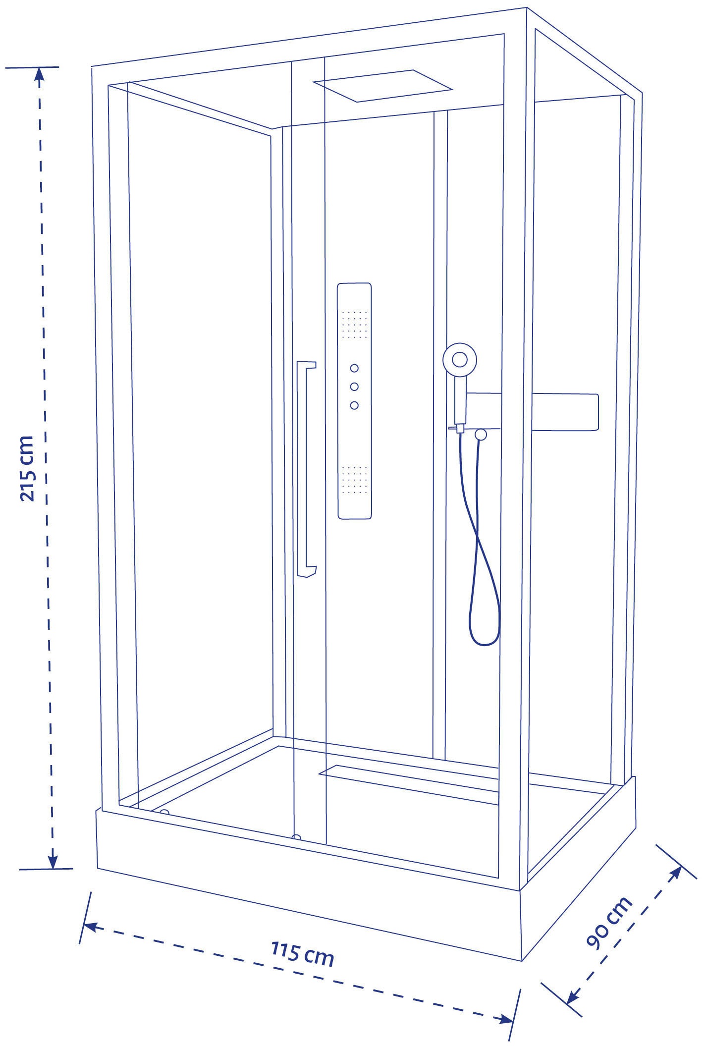 Marwell Komplettdusche »White Rectangle« inkl. Armaturen