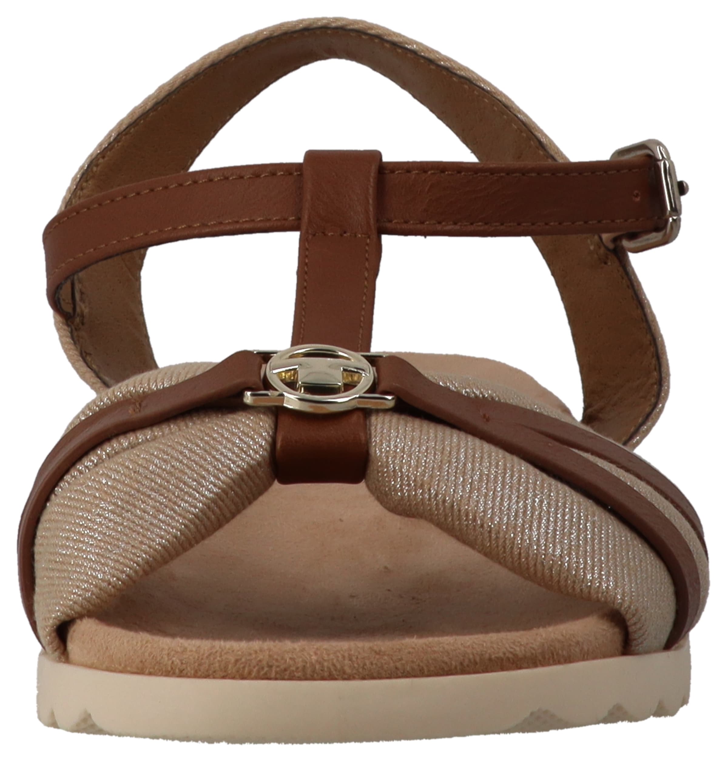 TOM TAILOR Riemchensandale, Sommerschuh, Sandalette, Flats mit verstellbarer Schnalle