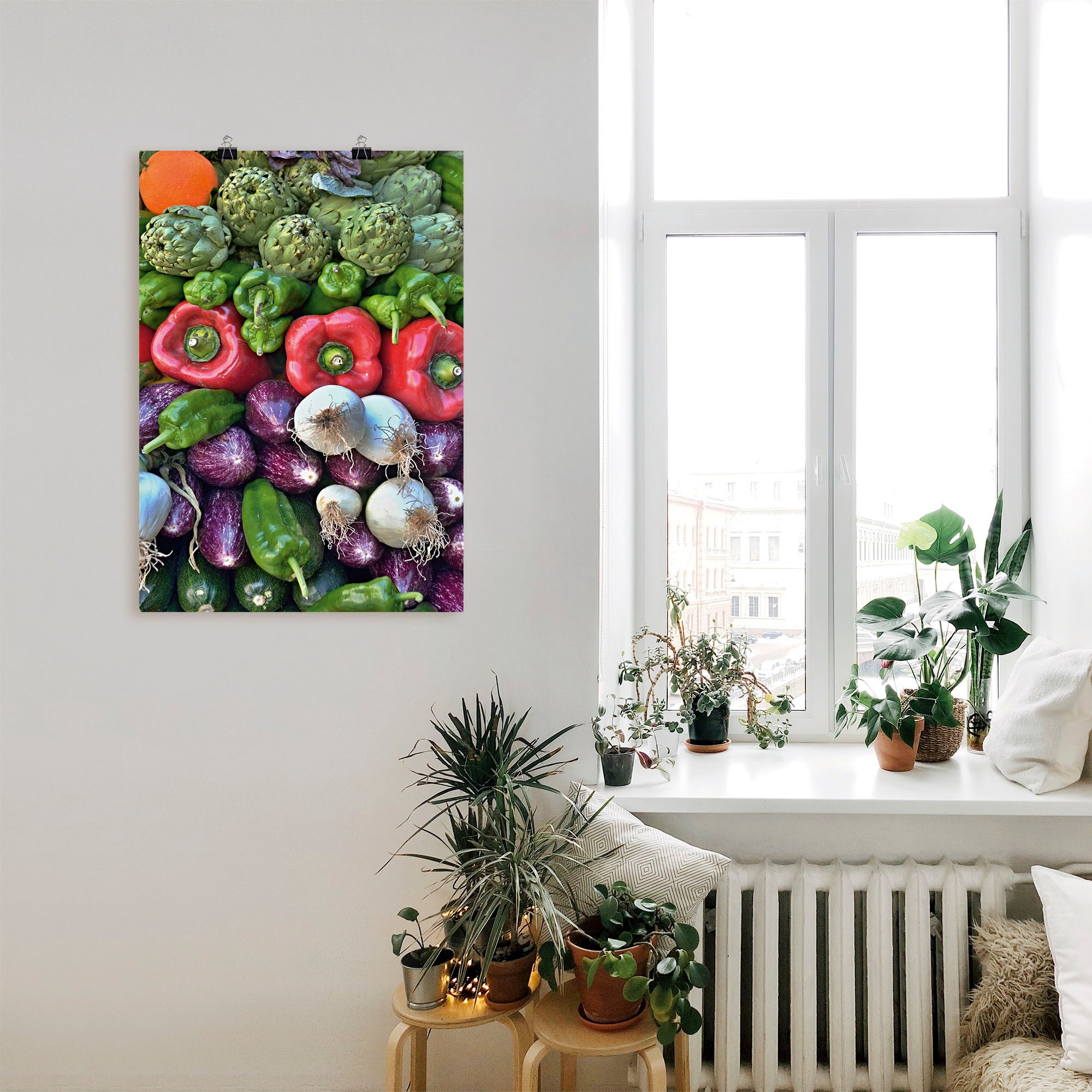 Artland Poster »Gemischtes Gemüse vom Markt«, Lebensmittel, (1 St.), als Alubild, Leinwandbild, Wandaufkleber oder Poster in versch. Größen