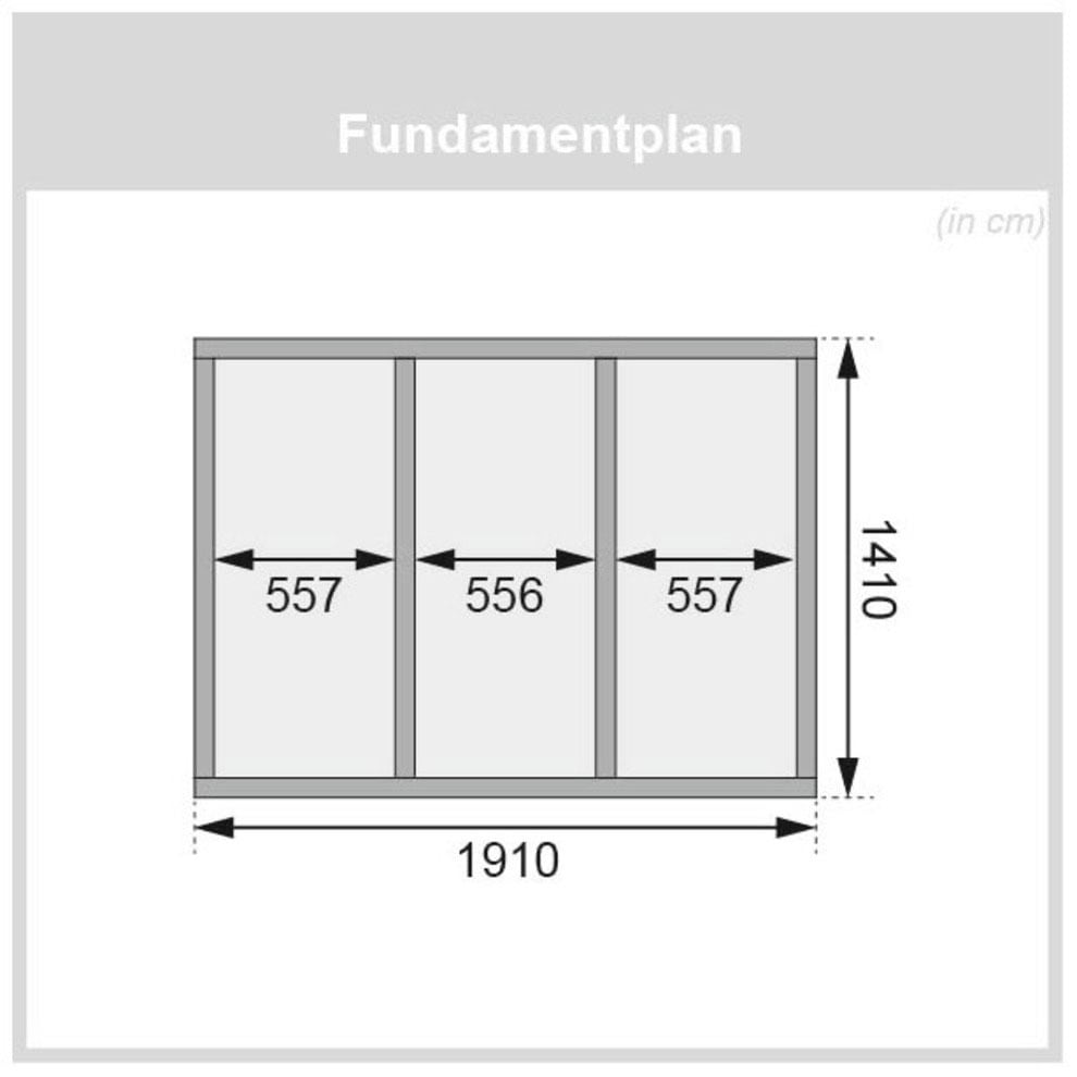 Karibu Saunahaus »Talo 1« Set,  Ofen 9 KW externe Strg easy