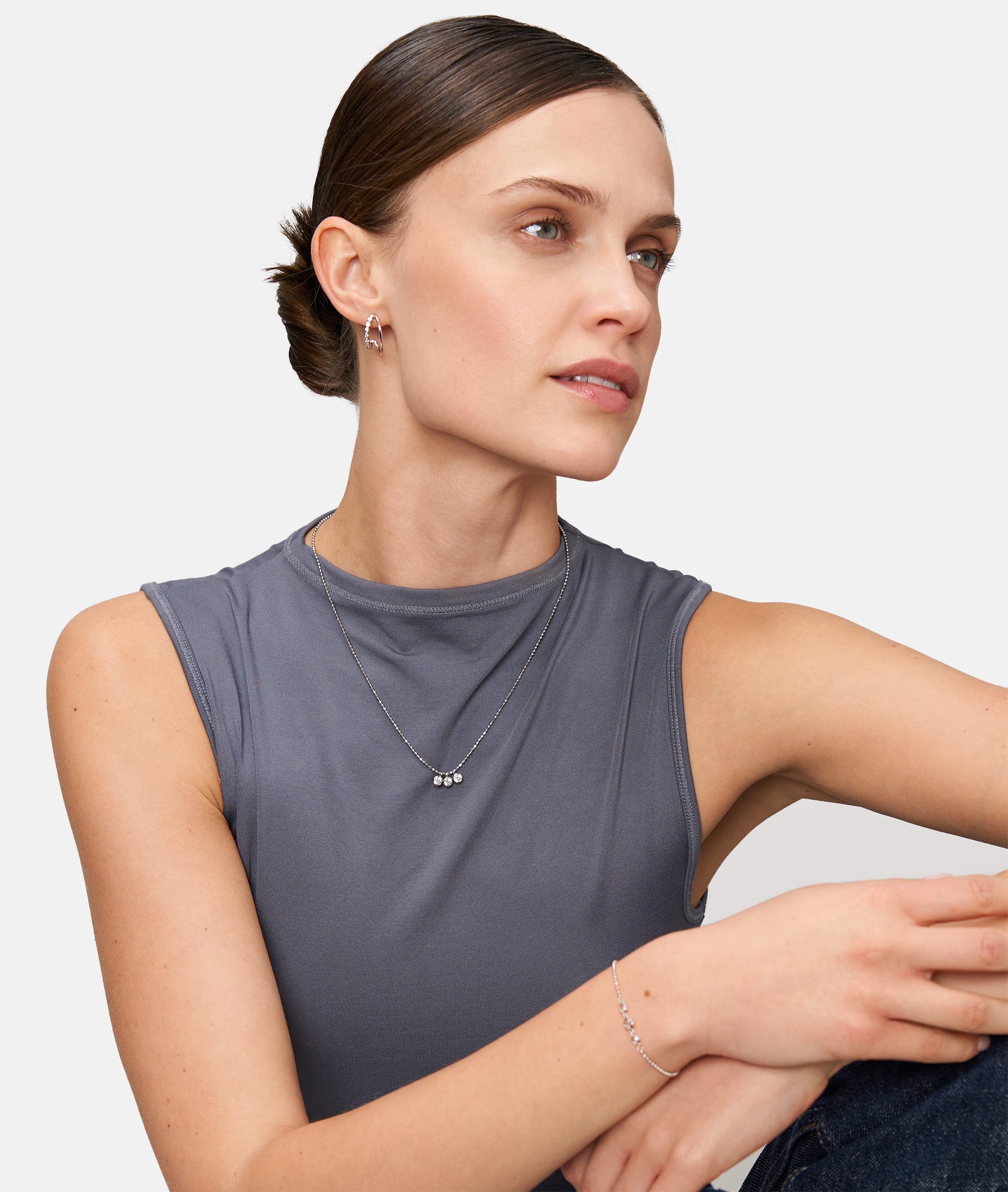 Tamaris Armband »Schmuck Geschenk Silber 925 Armkette Tiny Glimmer« mit Zirkonia (synth.)