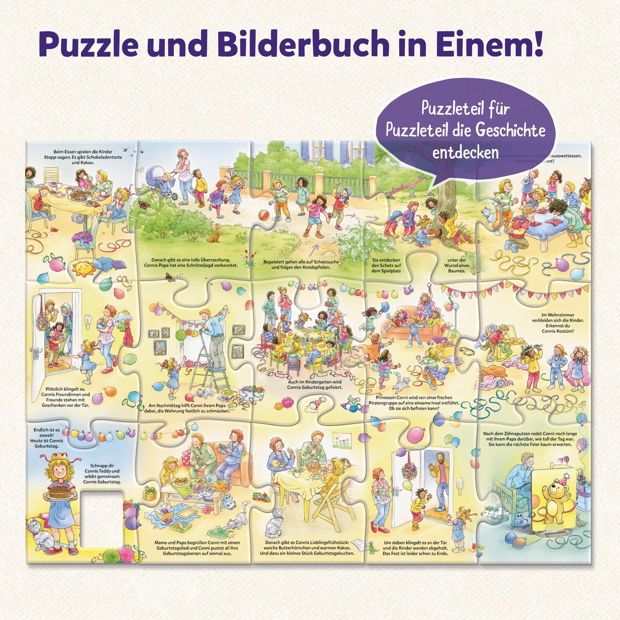 Kosmos Puzzle »Mein erstes Story-Puzzle - Conni hat Geburtstag«, Made in Germany