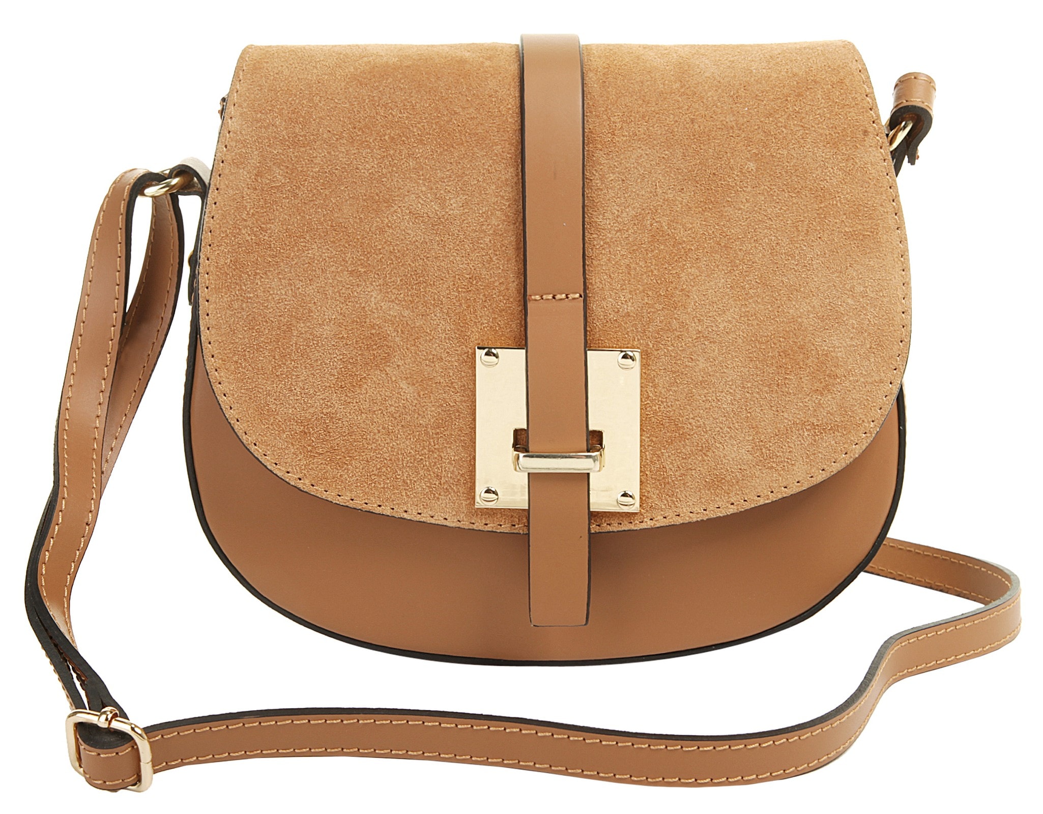 Cluty Umhängetasche, echt Leder, Made in Italy