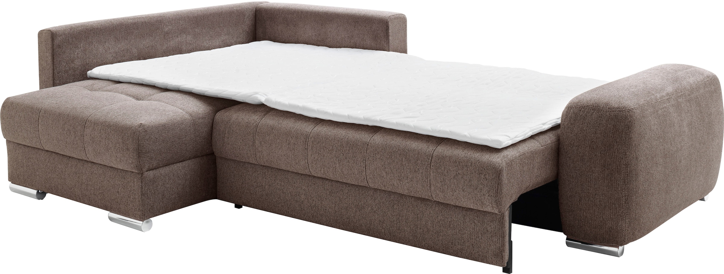 Mr. Couch Ecksofa »Mykonos, L-Form, Dauerschläfer« Mit Boxpring-Taschenfederkern