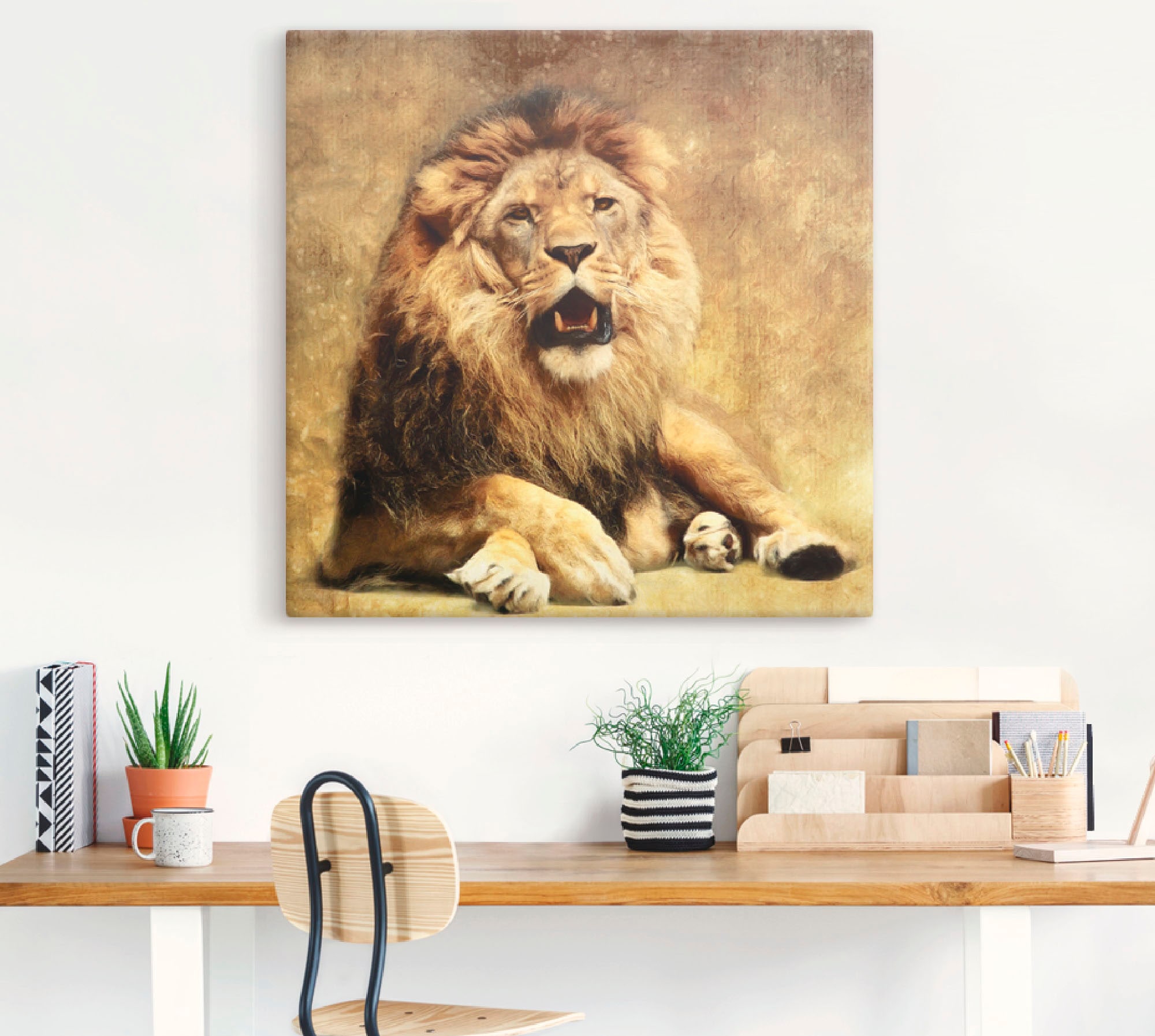 in St.), (1 als bei online bestellen »Der Poster Artland Wildtiere, OTTO Wandbild verschied. Leinwandbild, König Größen - Löwe«,