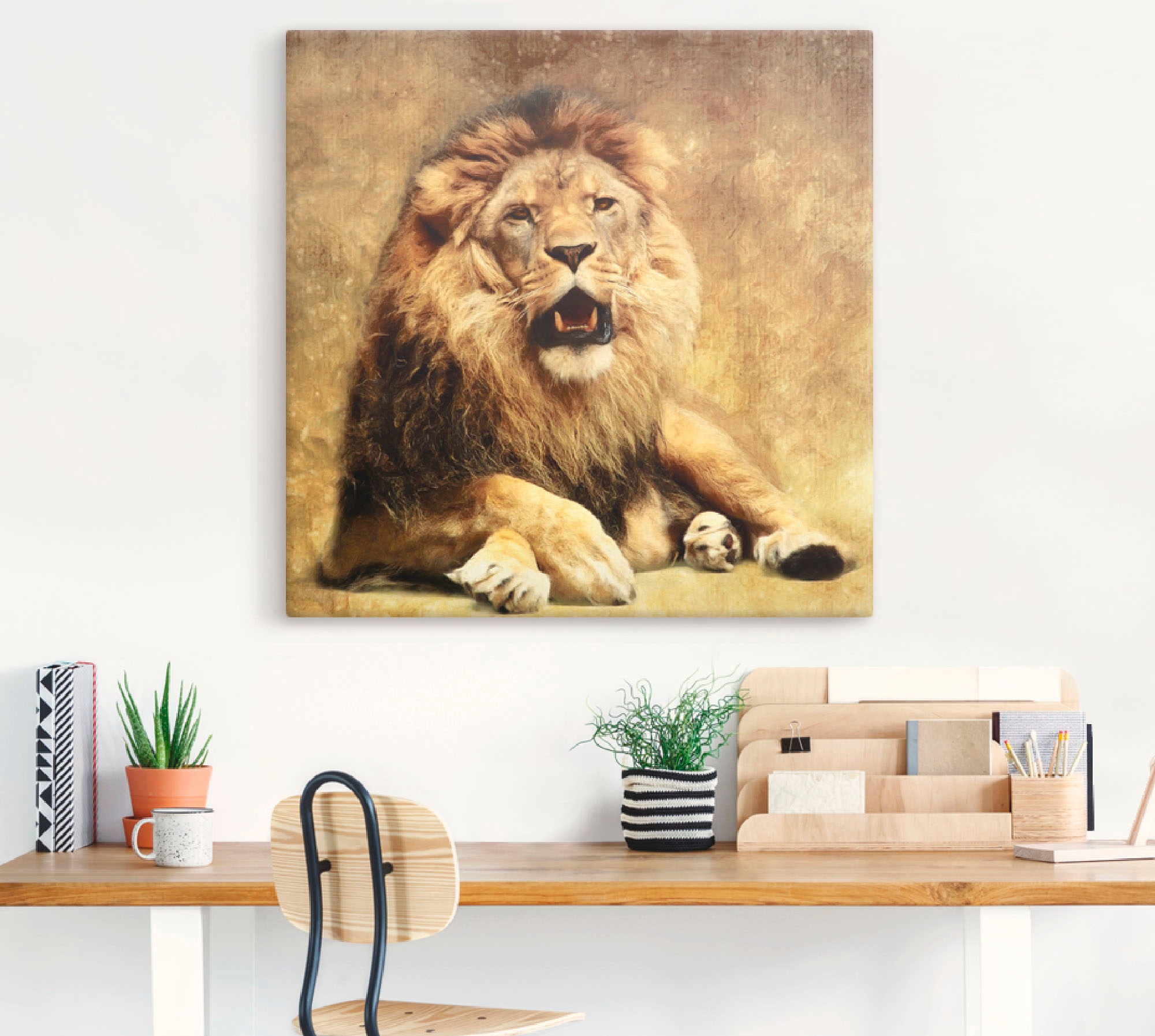 Artland Wandbild »Der König - Löwe«, Wildtiere, (1 St.), als Leinwandbild,  Poster in verschied. Größen bestellen online bei OTTO