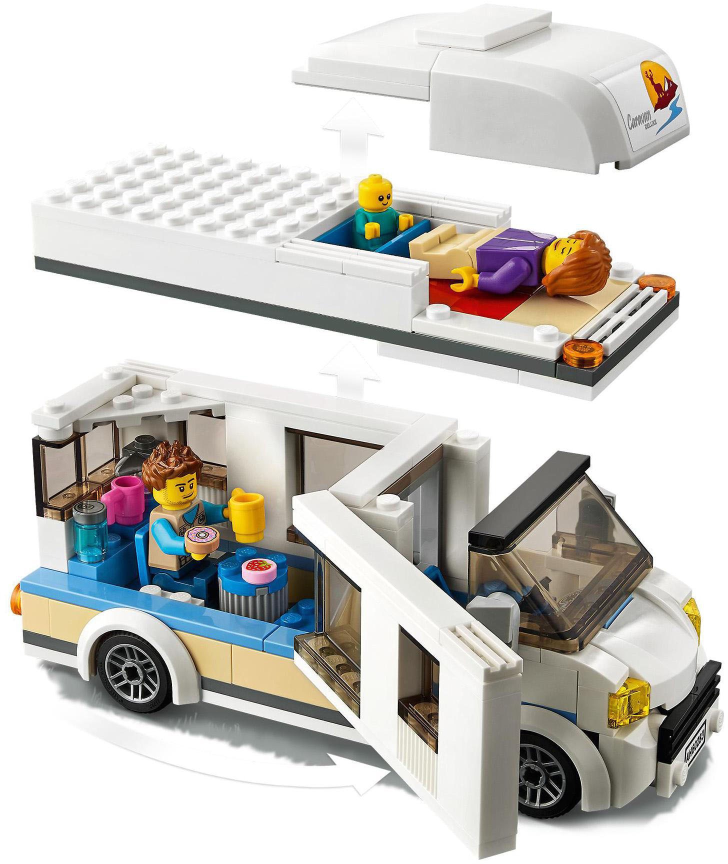 LEGO® Konstruktionsspielsteine »Ferien-Wohnmobil (60283), LEGO® City«, (190 St.), Made in Europe