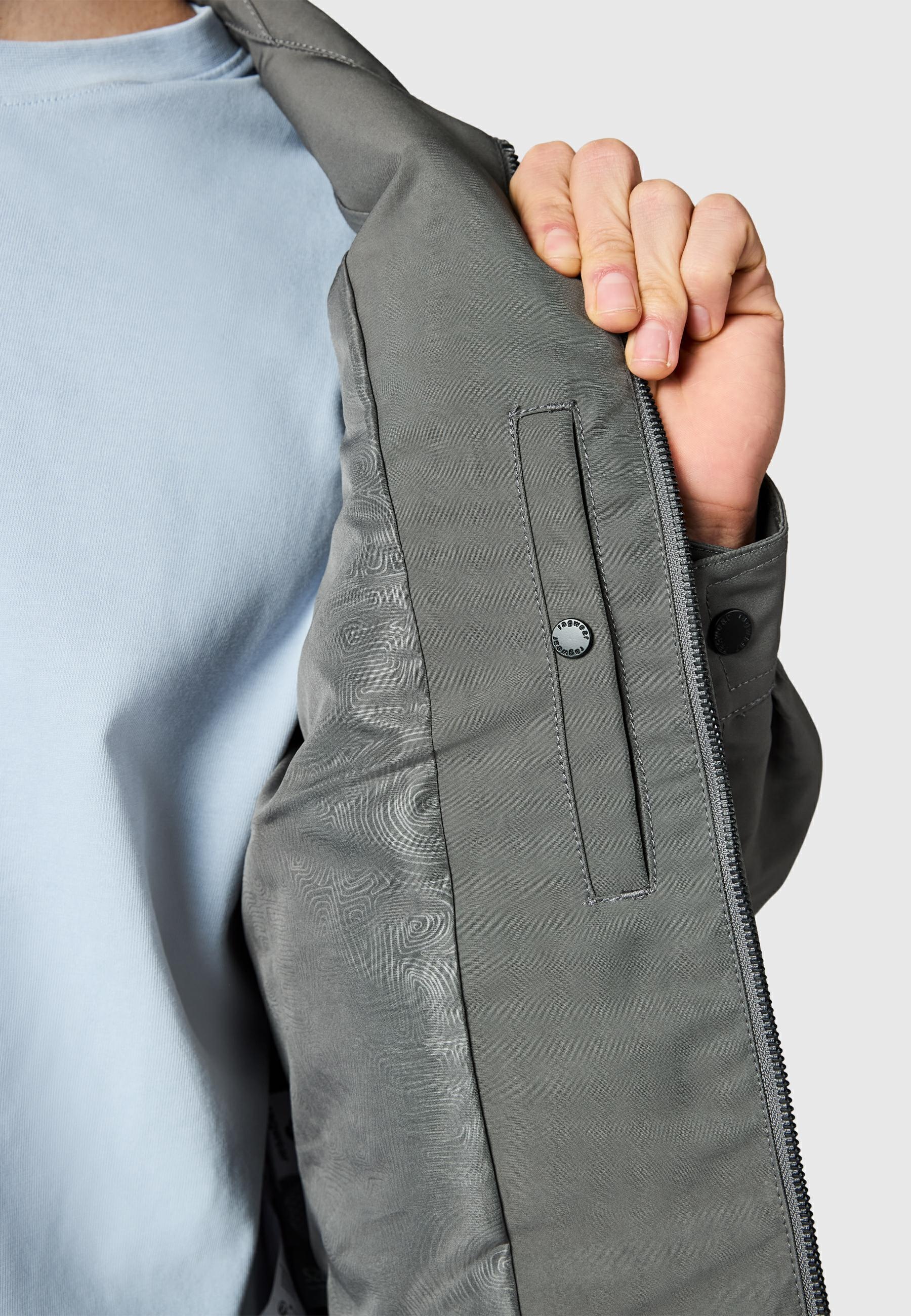 Ragwear Hemdjacke »Outdoorjacke Dyphner YOUMODO« ohne Kapuze Wasserabweisende Übergangsjacke mit Hemdkragen