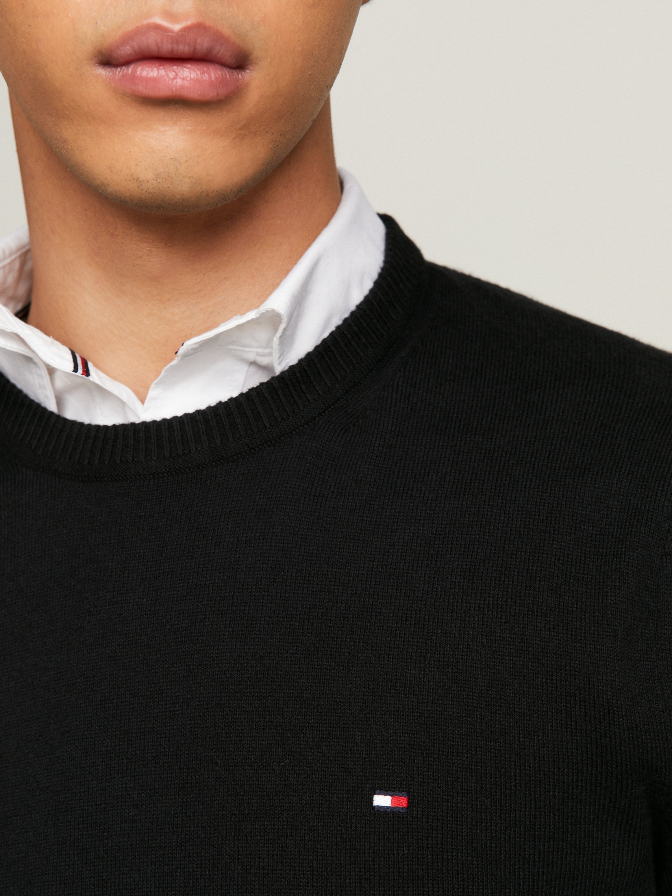 Tommy Hilfiger Rundhalspullover »PIMA ORG CTN CASHMERE CREW NECK«