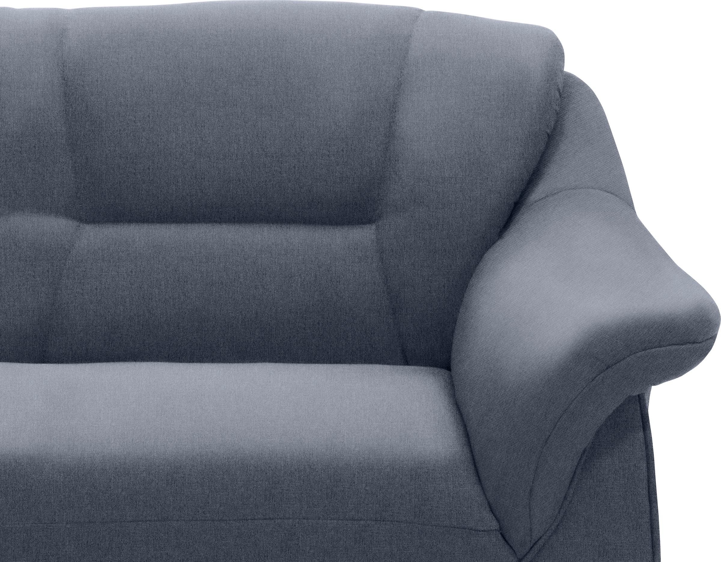 DOMO collection Ecksofa »Faenza für kleine Räume, Stellmaße 232,176cm, komfortabel, L-Form«, mit Ottomane, zeitlos, elegante Armlehnen, wahlweise mit Bettfunktion