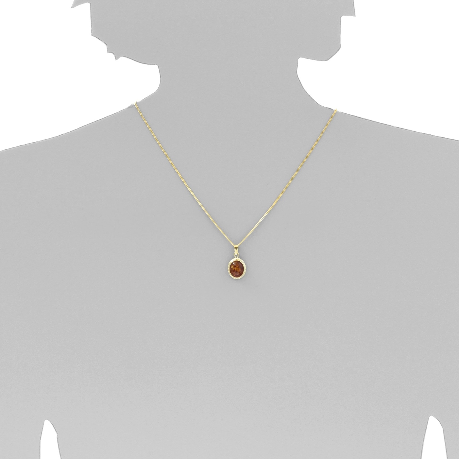 OSTSEE-SCHMUCK Kette und Anhänger Set »- Jolin - Gold 333/000 - Bernstein«