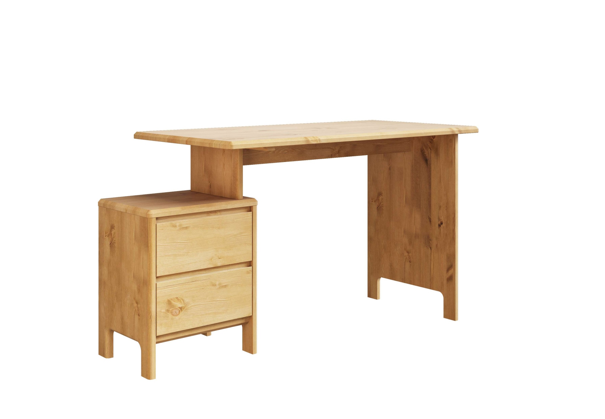 Home affaire Schreibtisch »Luven, Computertisch,«, zertifiziertes Massivholz, mit 2 Schubkästen, Breite 120-140 cm