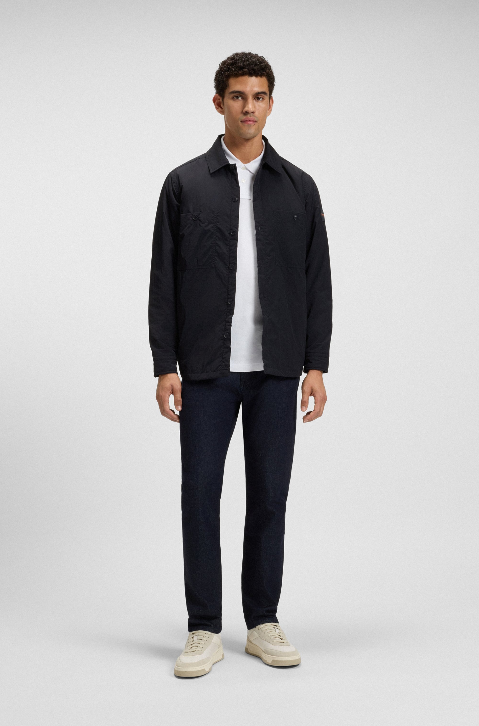 BOSS ORANGE Langarmhemd »Locky«, leicht wattiert, oversize fit