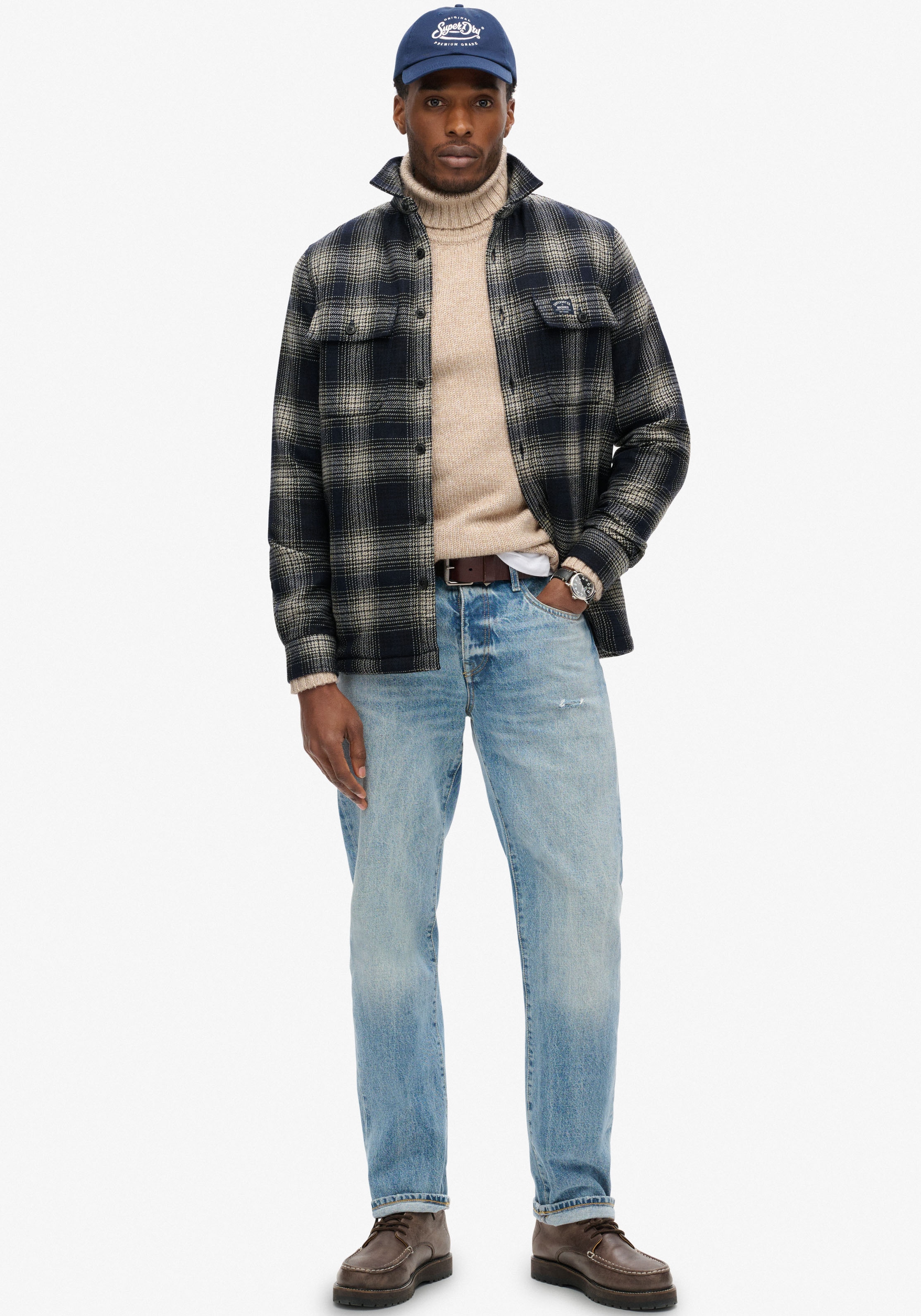 Superdry Langarmhemd »Wool Miller Overshirt«