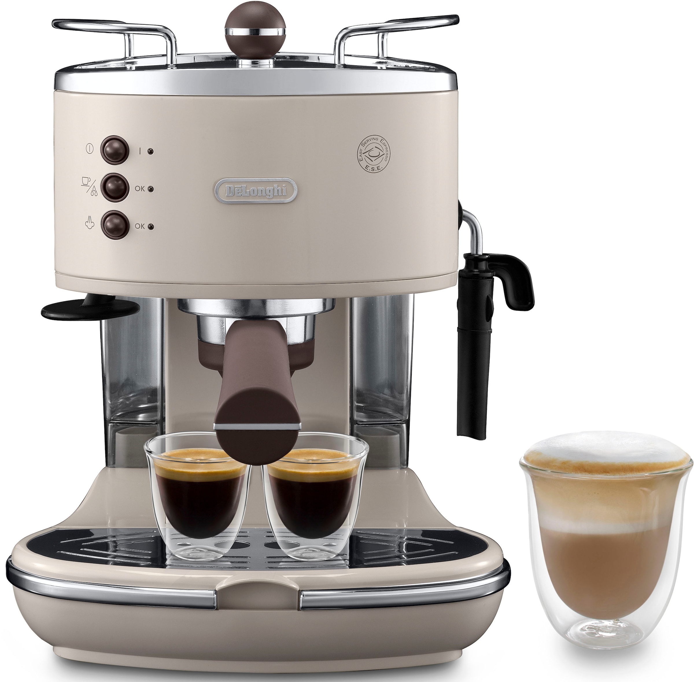 Espressomaschine »Icona Vintage ECOV 311.BG«, Siebträger, auch für Kaffeepads geeignet