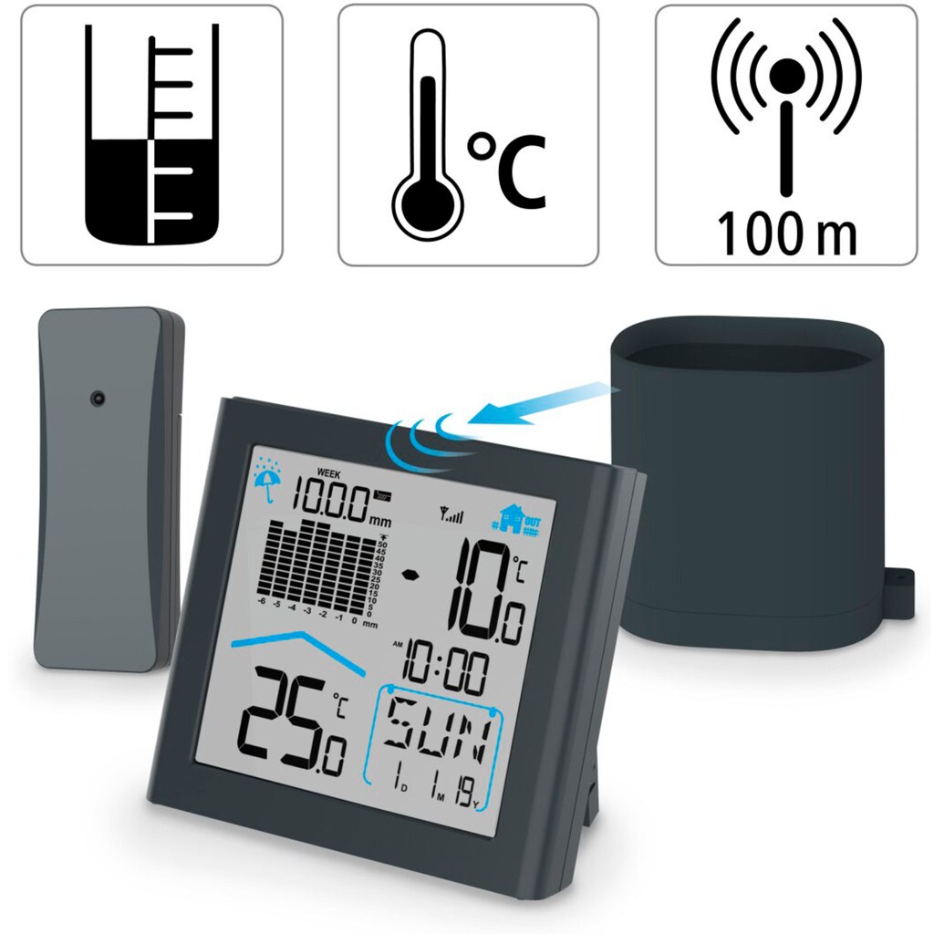 Hama Wetterstation »Hama Wetterstation "Rainy" mit Funk-Regenmesser«