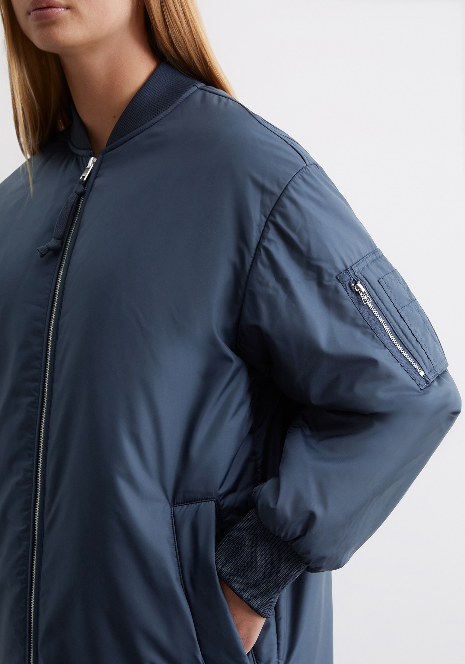 Marc O'Polo DENIM Kurzmantel, im Long-Bomber-Look