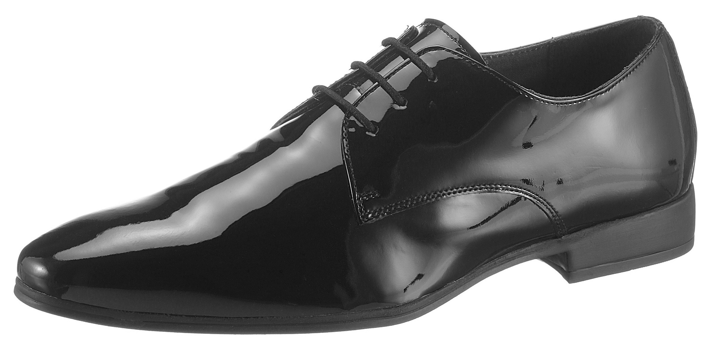PETROLIO Schnürschuh, in Lackoptik