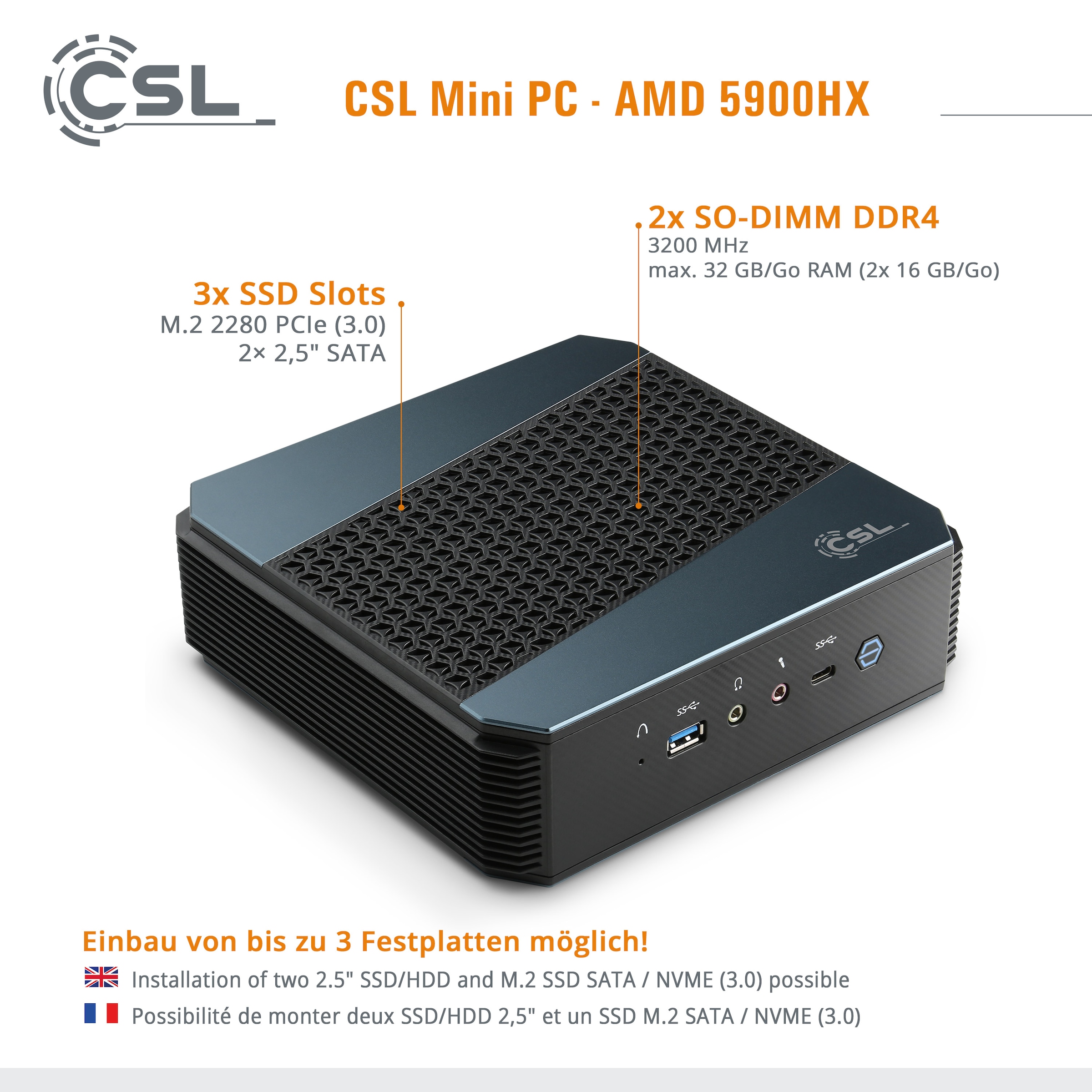 CSL Gaming-PC »AMD 5900HX / 64GB / Windows 11 Pro« jetzt kaufen bei OTTO