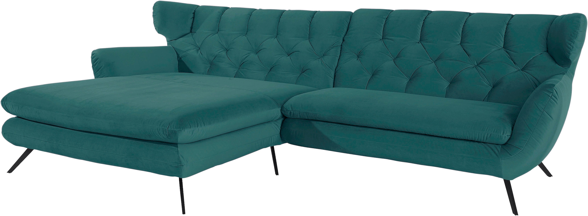 Ecksofa »Beatrice Designsofa in moderner Retrooptik, bequem und extravagant«, mit...