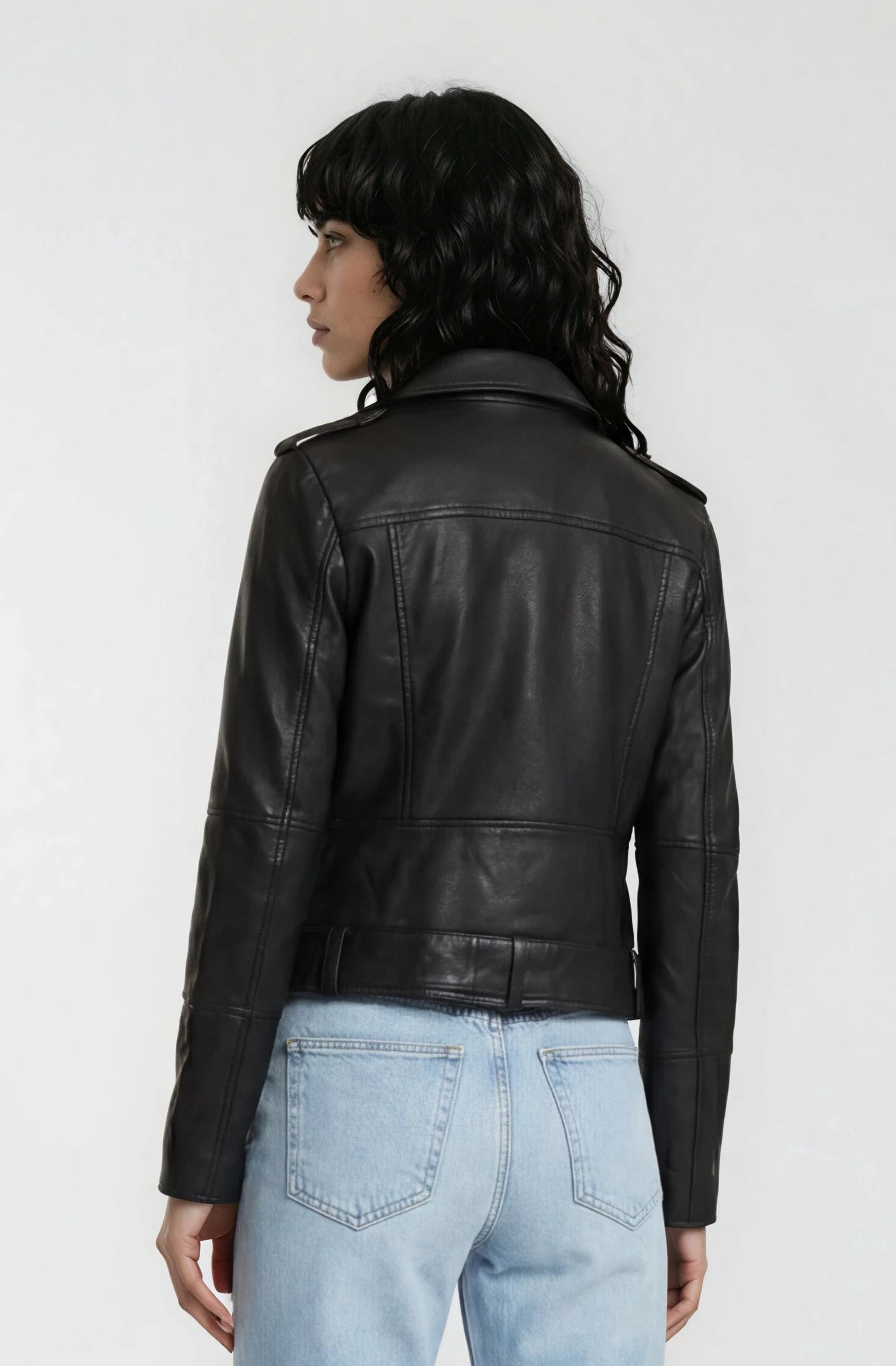 trueprodigy Lederjacke »Milena Bikerjacke mit Reißverschlussdetails« ohne Kapuze