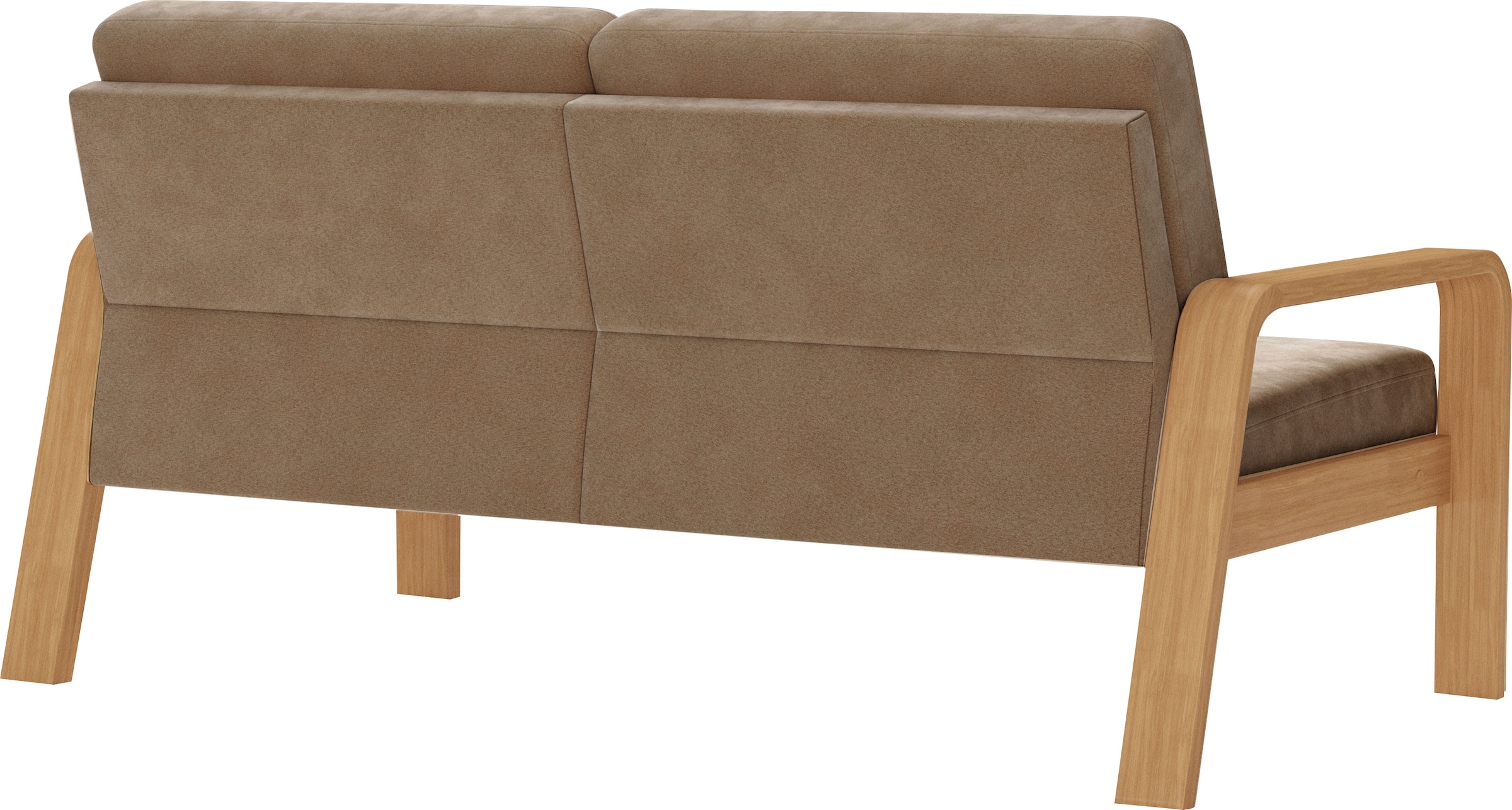 sit&more 2,5-Sitzer »Kolding« Armlehnen aus eichefarbigem Buchenholz, verschiedene Bezüge und Farben