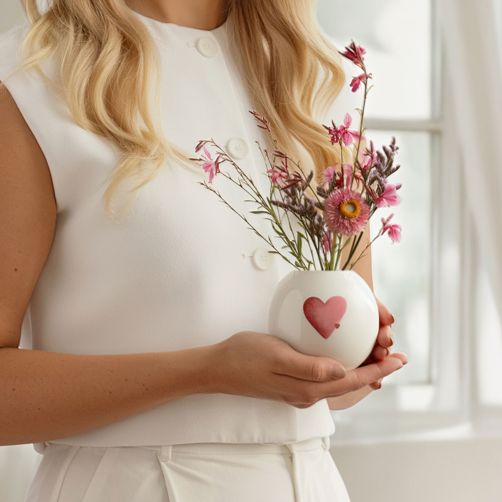 like. by Villeroy & Boch Dekovase »Vase With Love 8,4 cm weiß«