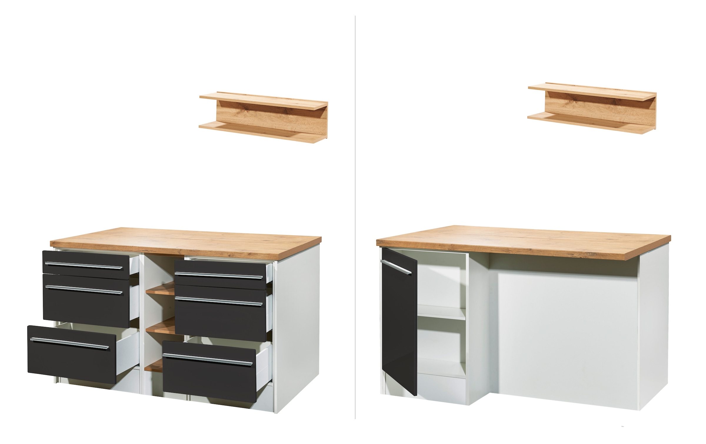 RESPEKTA Küchenzeile und Kücheninsel »Gabriel«, Breite 290/150 cm mit Soft-Close