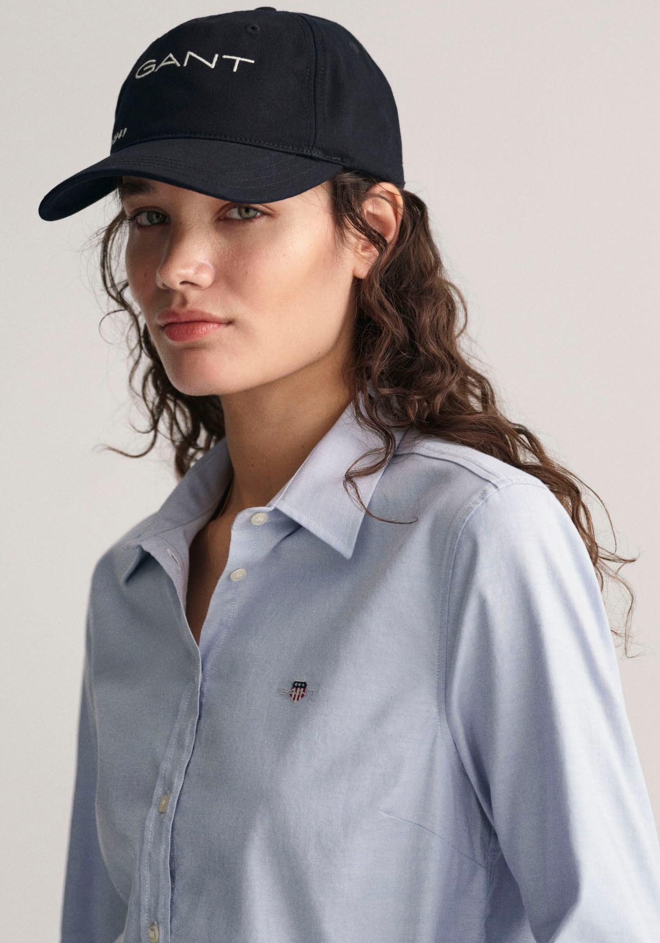 Gant Langarmbluse »New Slim Stretch Oxford Blouse«, für bequemen Sitz u. Bewegungsfreiheit, New Slim Stretch, bügelfrei