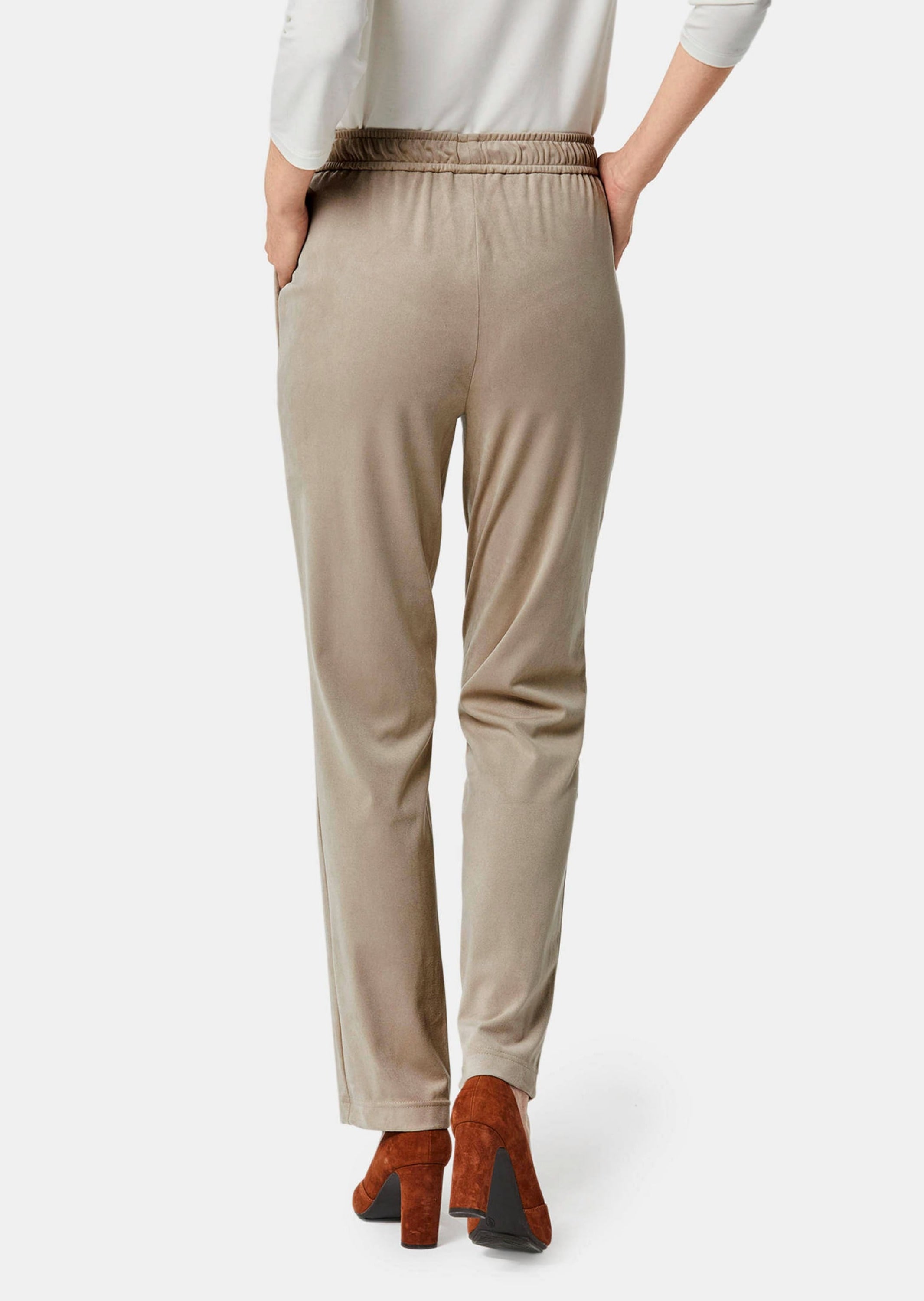 GOLDNER 2-in-1-Hose »Hose in Veloursleder-Optik LOUISA Bi-elastische Hose LOUISA in superweichem Veloursleder-Look«