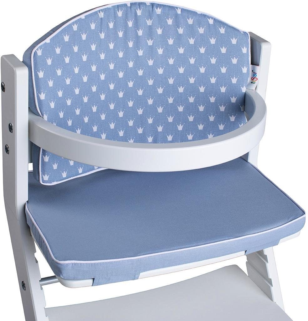 Kinder-Sitzauflage »Kronen blau«, für tiSsi® Hochstuhl; Made in Europe