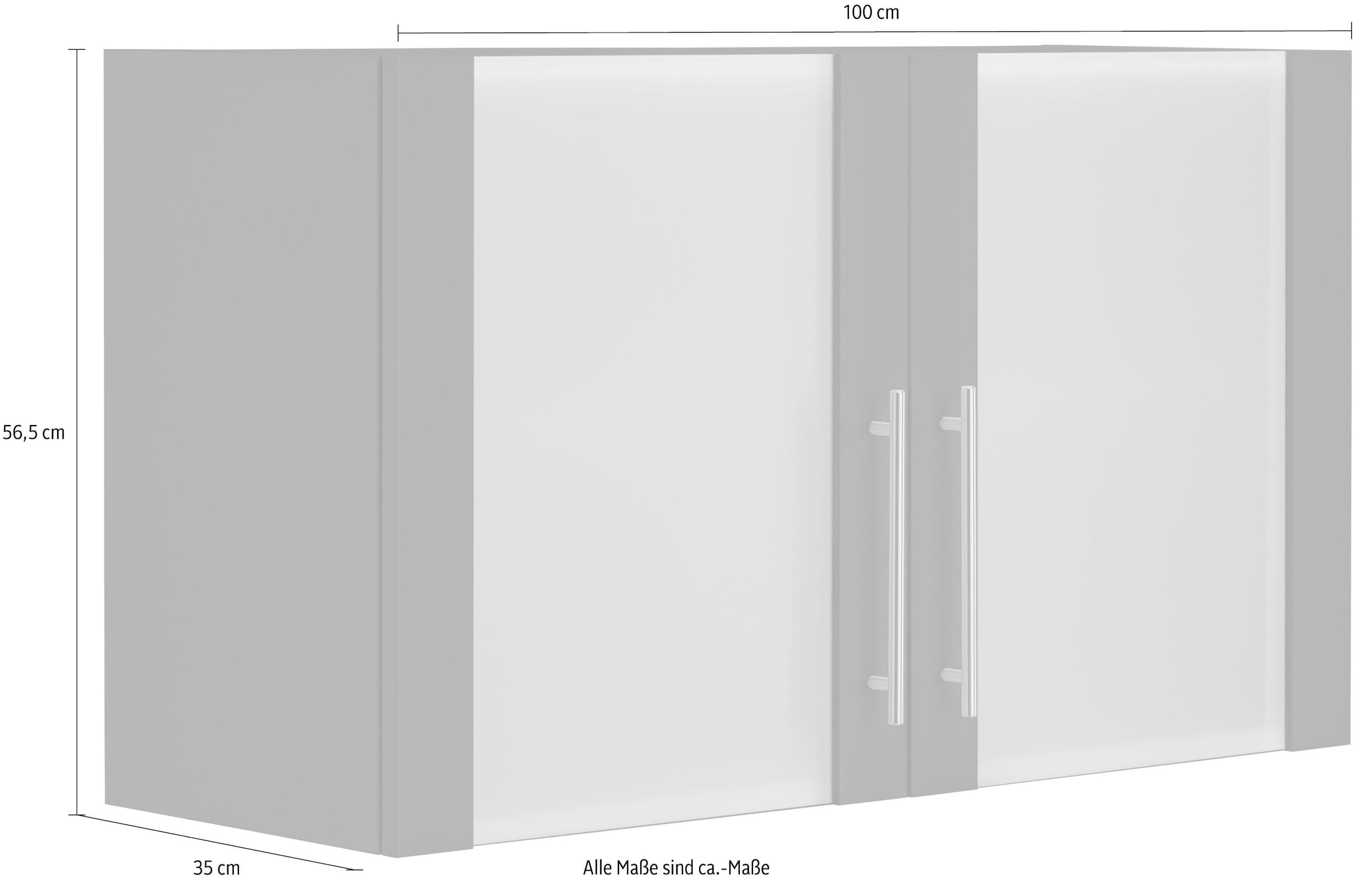 wiho Küchen Glashängeschrank »Cali« Front mit Glaseinsatz