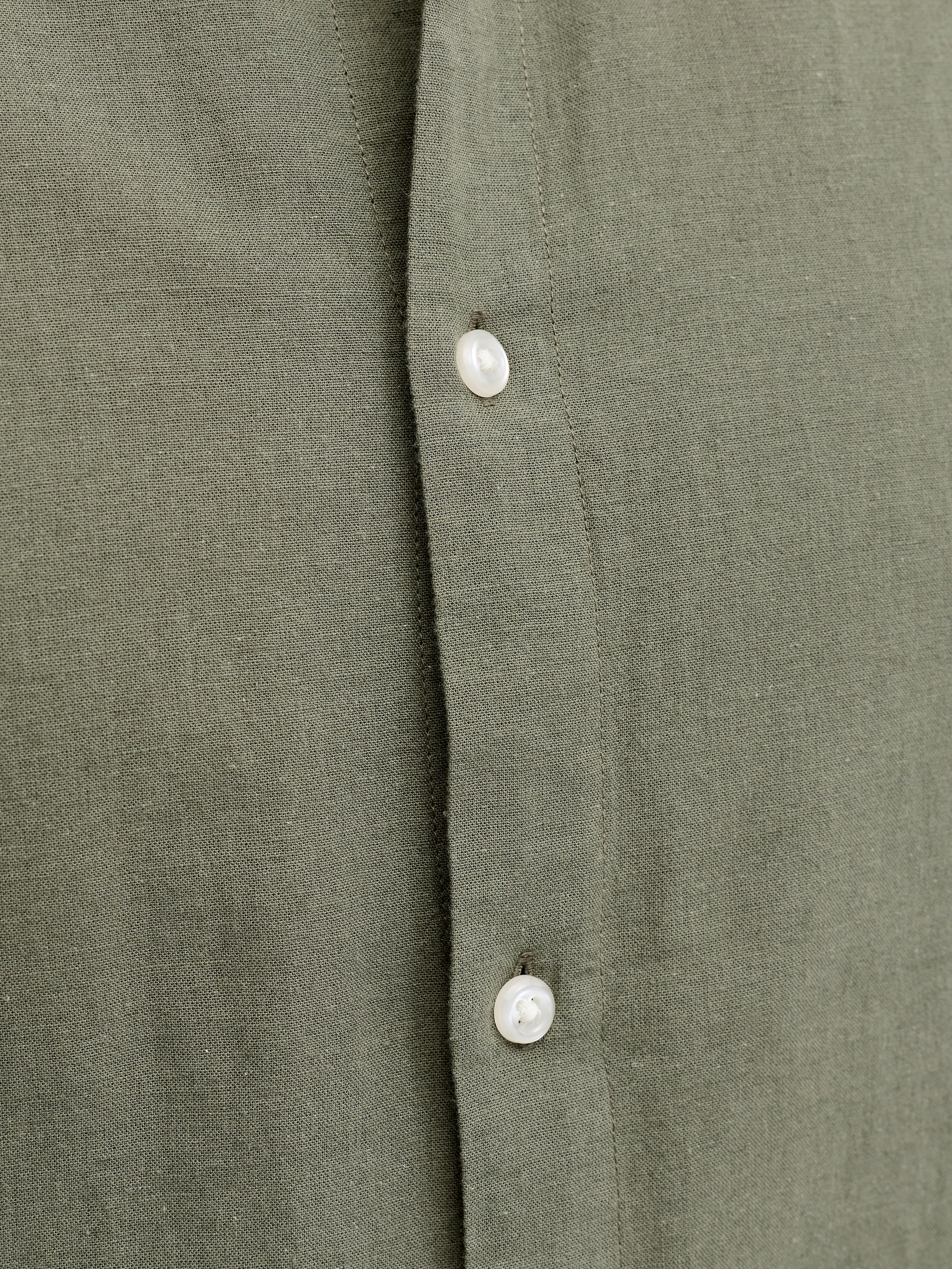 Jack & Jones PlusSize Langarmhemd »JJEBREEZE LINEN BLEND BAND SHIRT L PLS« mit Stehkragen