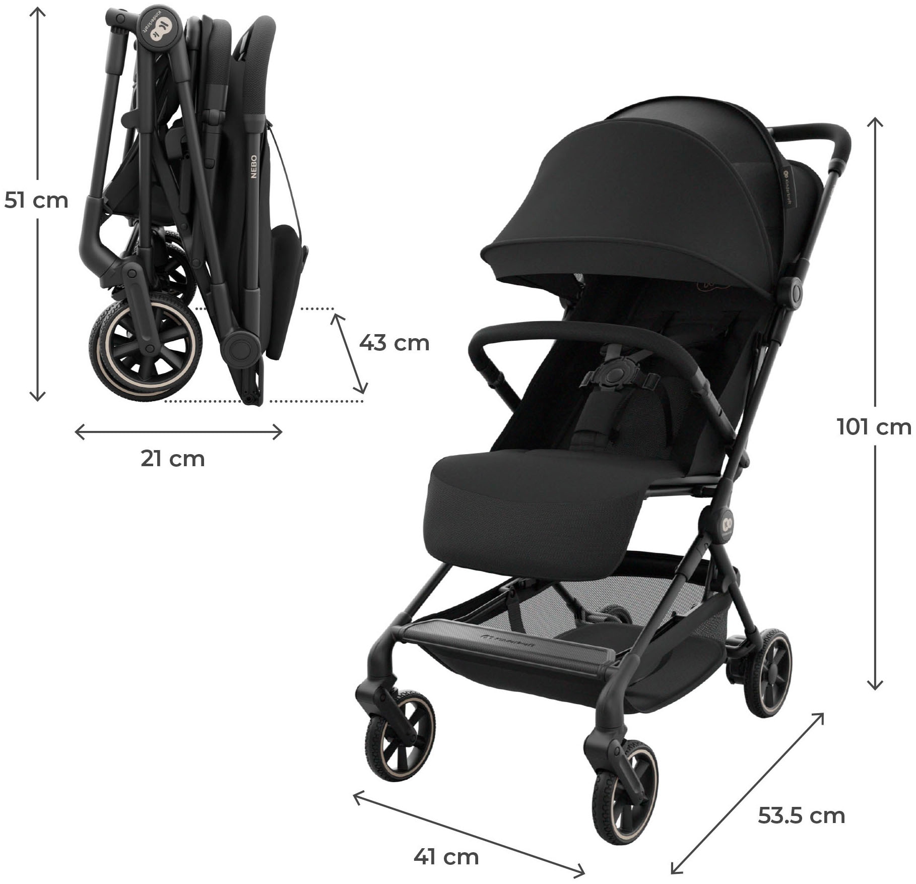 Kinderkraft Kinder-Buggy »NEBO« 22 kg