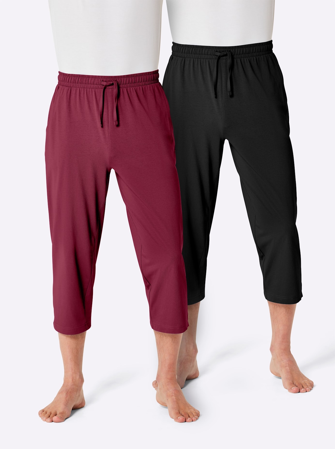 Wäschepur Herren 3/4-Hose in rot, Größe 52/54