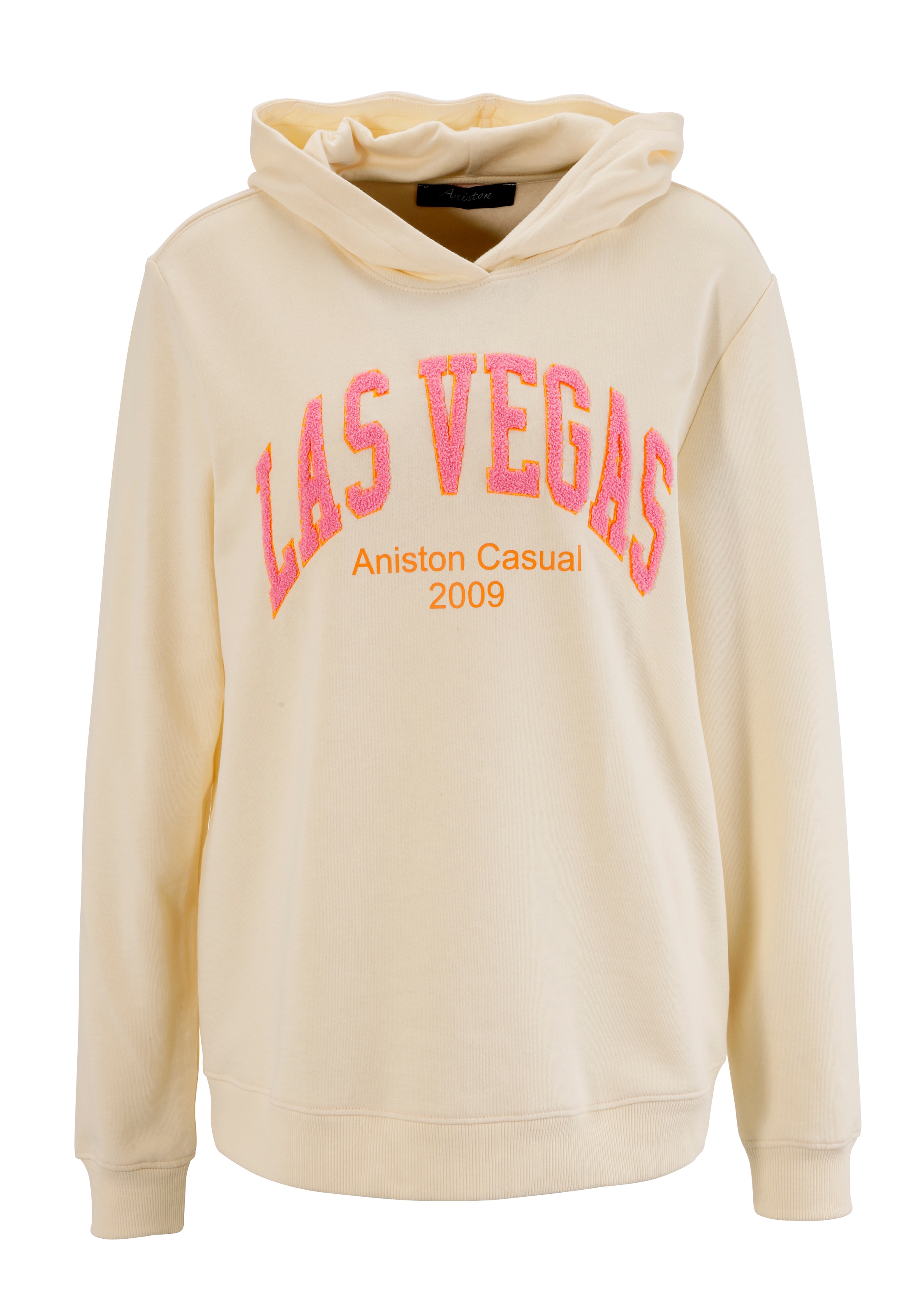 Aniston CASUAL Sweatshirt, mit aufgestickter "LAS VEGAS"-Applikation