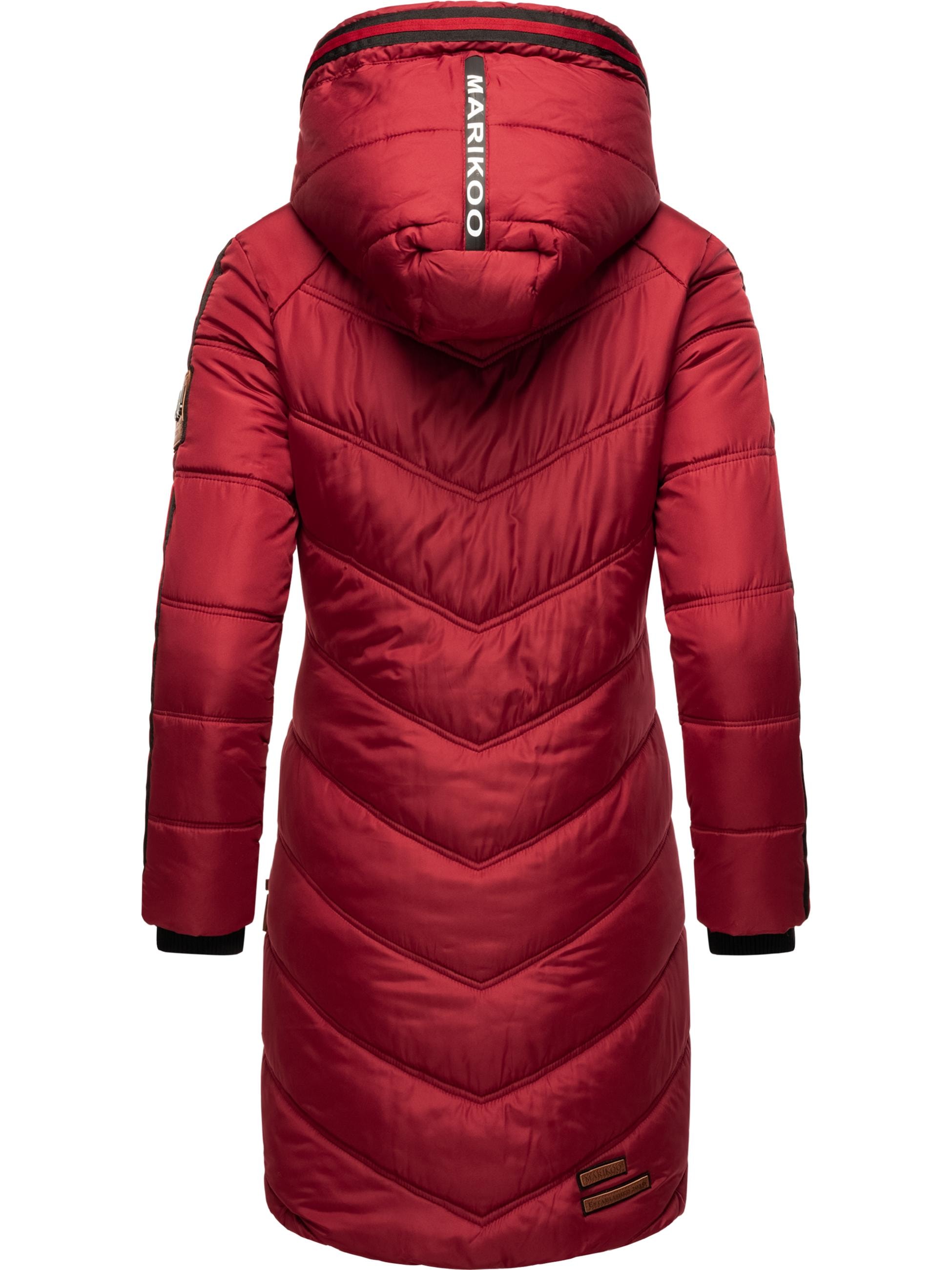 Marikoo Wintermantel »Wintermantel Armasa«, modischer Damen Winter Steppmantel mit Kapuze