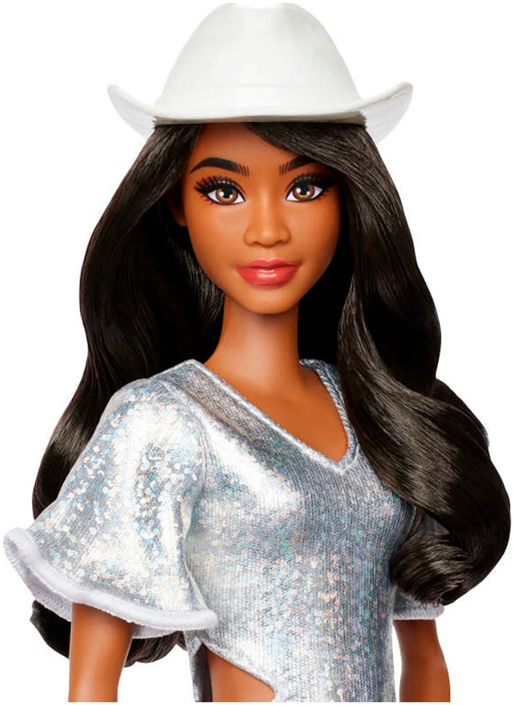 Barbie Anziehpuppe »Fashionista Puppe mit glitzer Cowgirl Outfit«