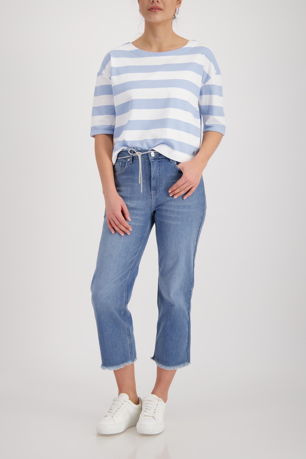 Monari Sweatshirt »Sweatshirt Basic Ringel«, Regular fit mit Streifen
