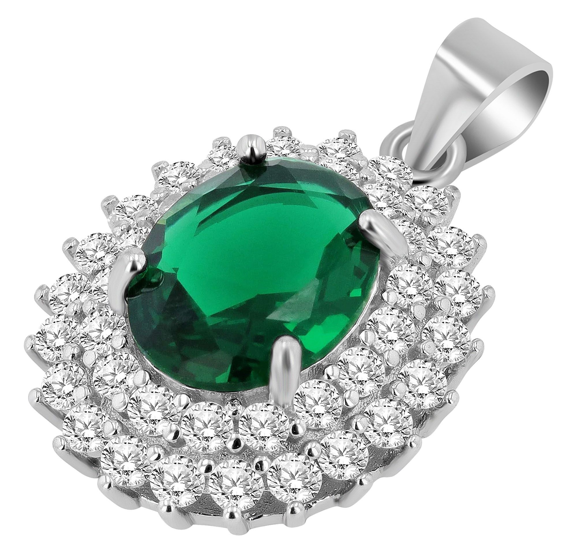 Adelia´s Kettenanhänger »Damen Anhänger aus 925 Silber mit Zirkonia«